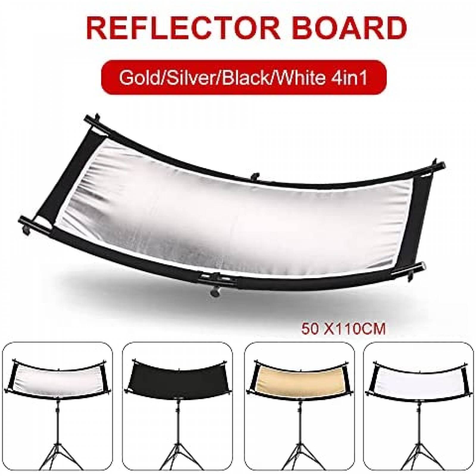 Reflector Soonpho Curvo 40x20" Luz Tipo Clamshell -Negro