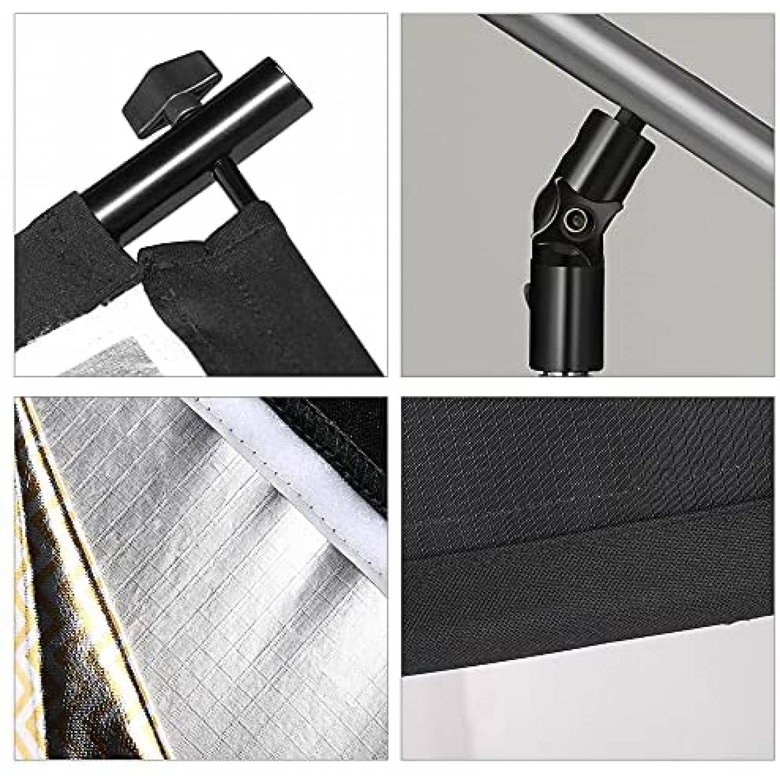 Reflector Soonpho Curvo 40x20" Luz Tipo Clamshell -Negro