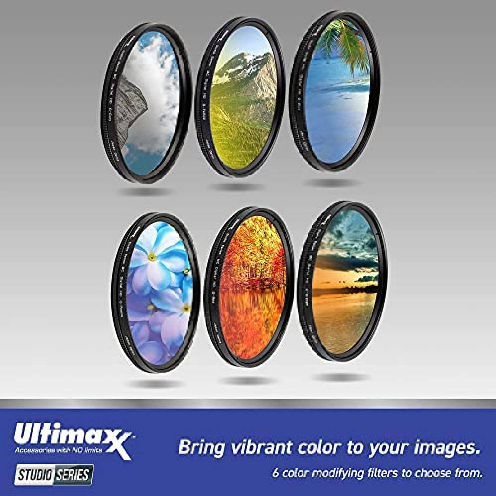 Set de Filtros Ultimaxx de 49mm para Canon EOS M6 -Negro