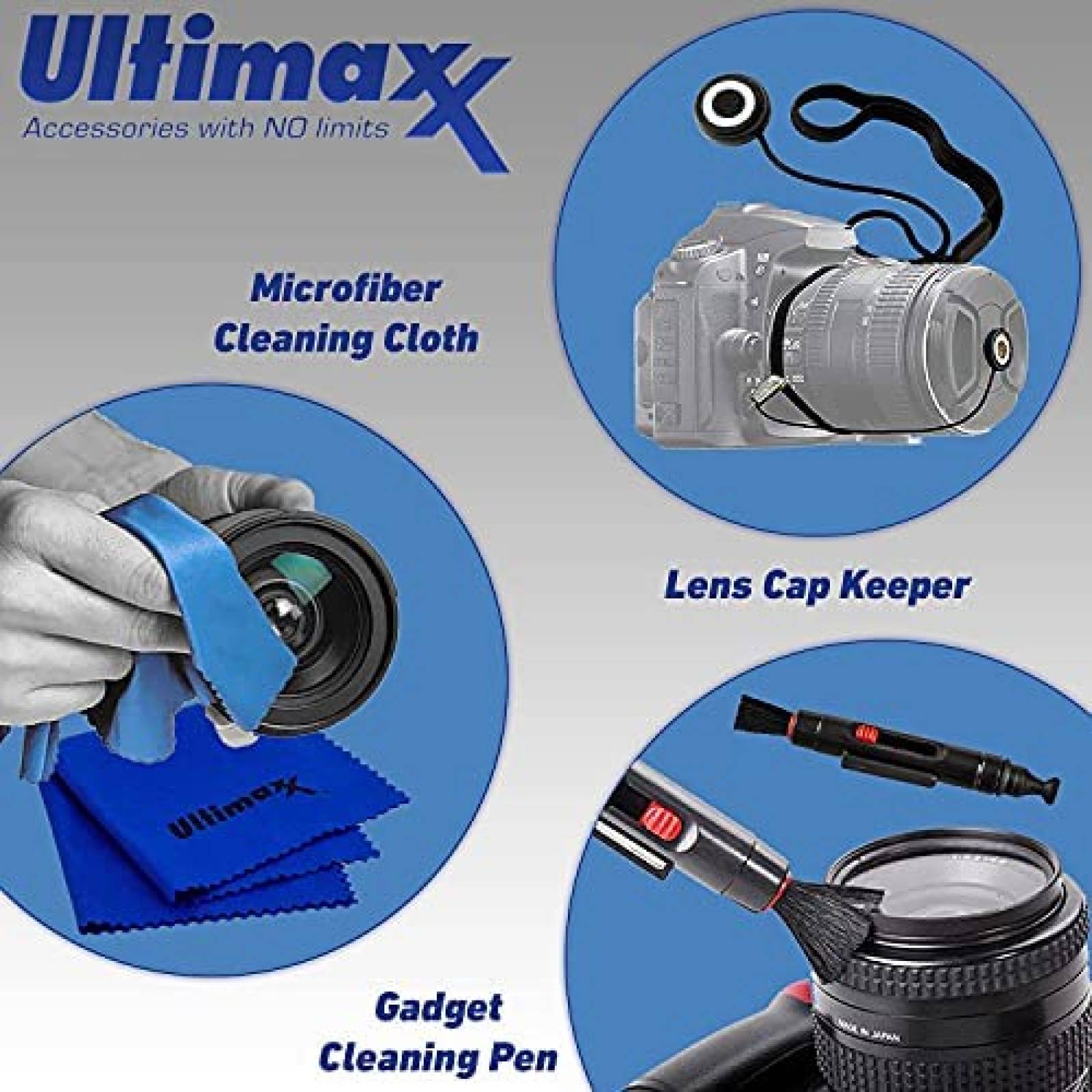 Set de Filtros Ultimaxx de 49mm para Canon EOS M6 -Negro