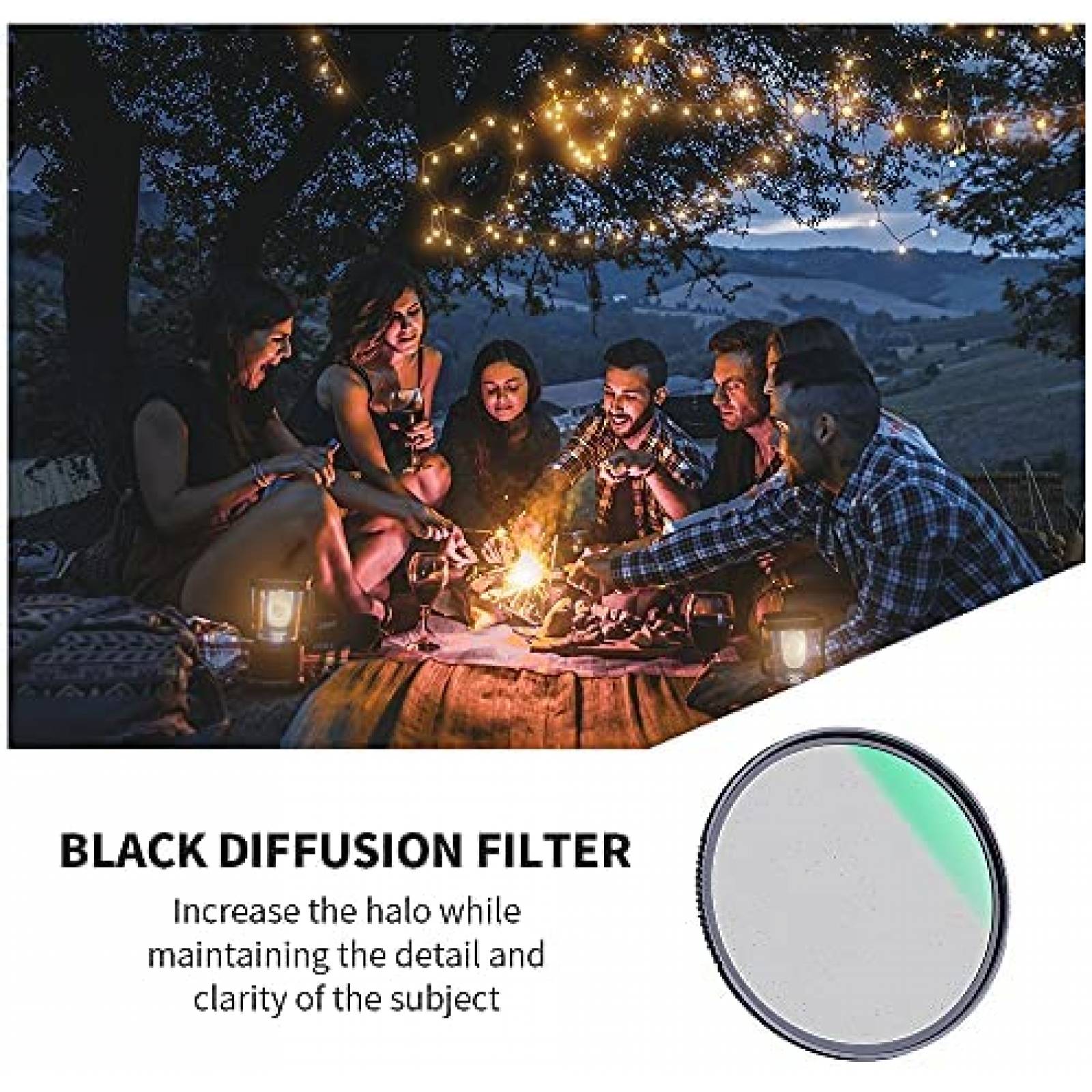 Filtro K&F Concept 58mm Negro Suave 1/4 -Transparente