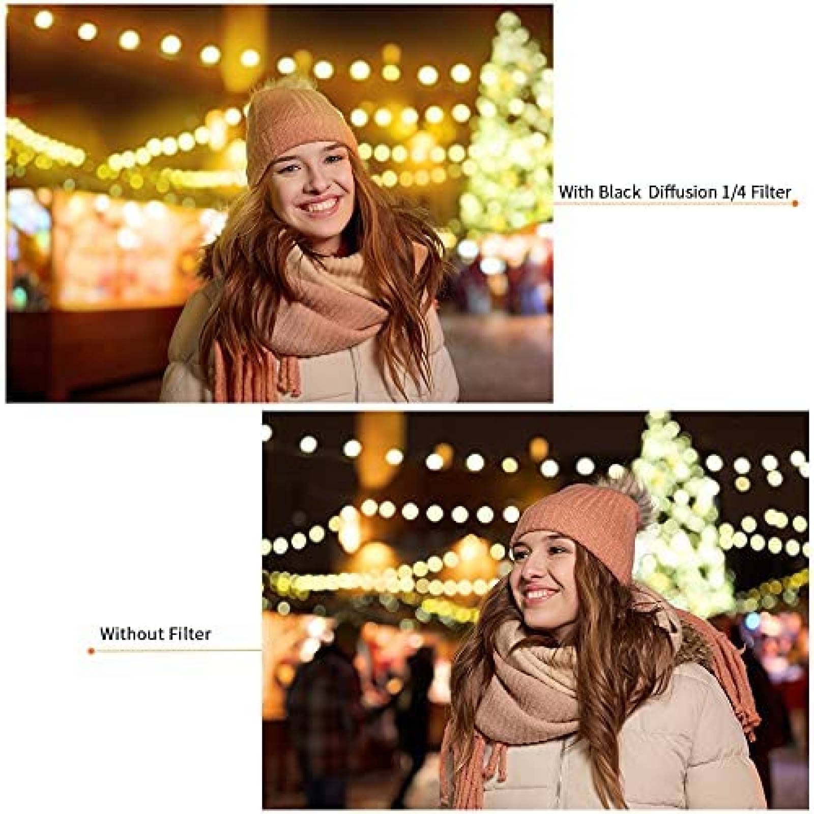 Filtro K&F Concept 58mm Negro Suave 1/4 -Transparente