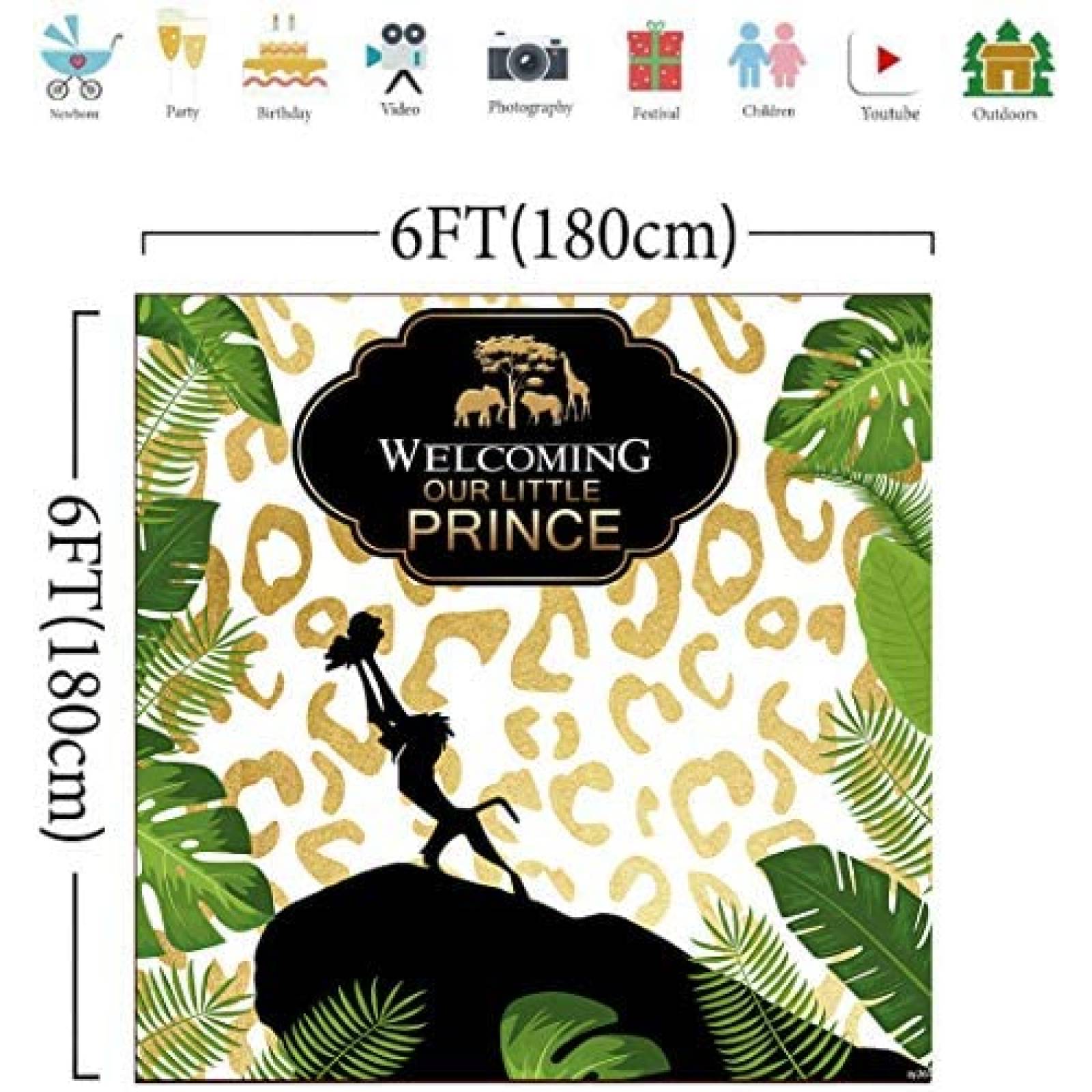 Fondo Fotografia withu Rey Leon Baby shower Decoracion