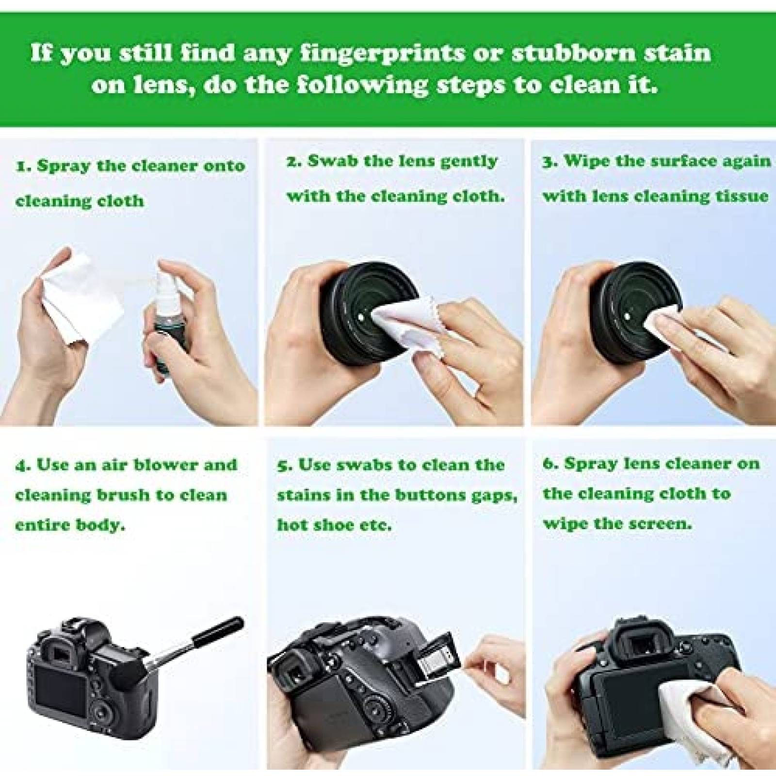 Kit de limpieza para camara con estuche REFLYING x37 -Negro