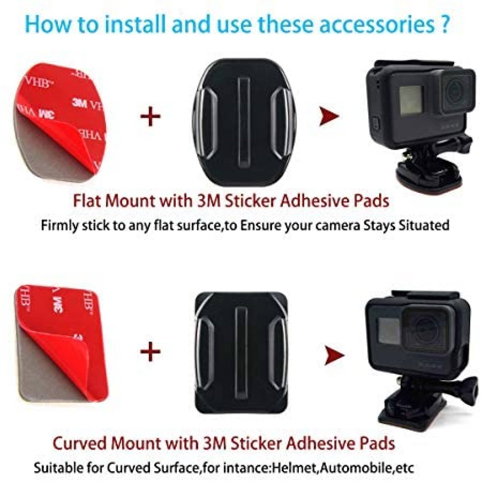 Kit Accesorios Para Camara Pellking Para GoPro Hero 9 -Negro