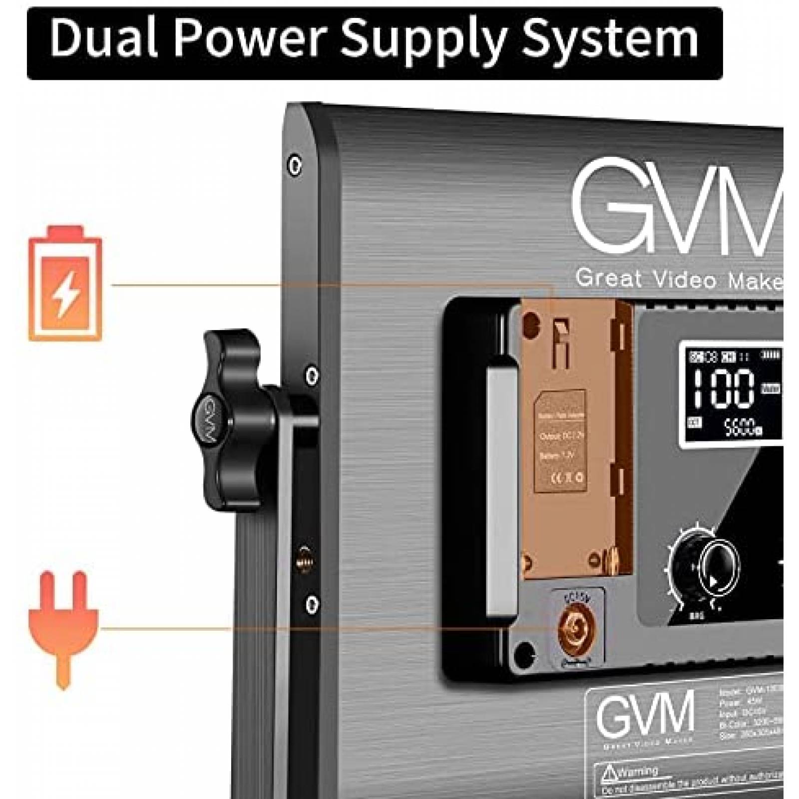Paquete Luz RGB para Fotografia GVM 3pzas c/3 Difusores
