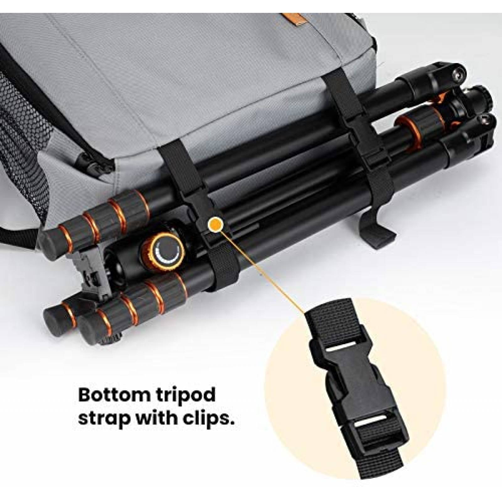 Mochila Camara TARION Profesional Impermeable Laptop -Gris