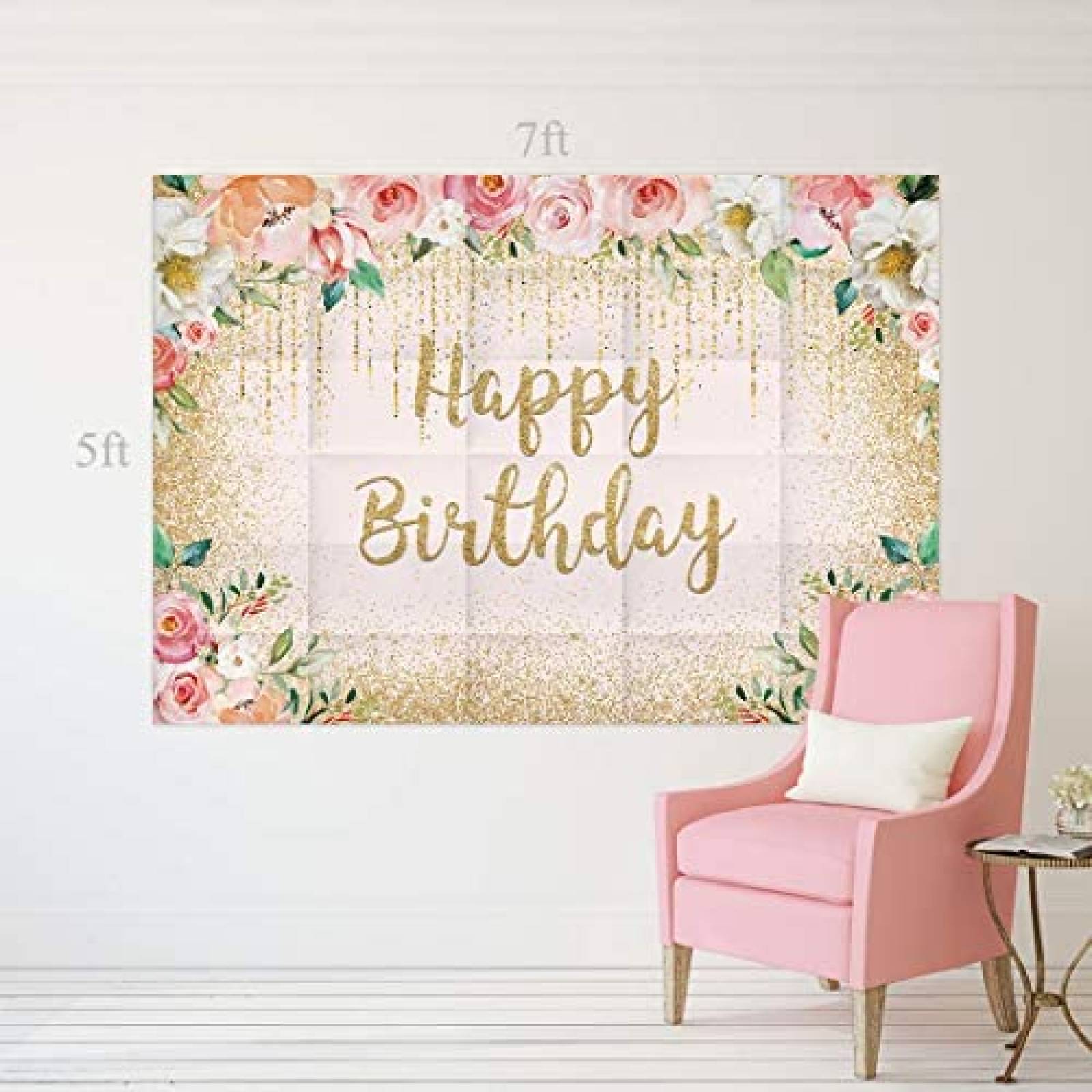Telon Alenjoy Happy Birthday Fondo Decorativo 7 x 5 ft