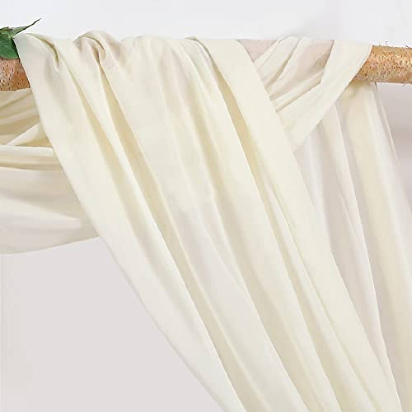 Cortinas de Decoracion SoarDream 2 Paneles de Chifon -Marfil