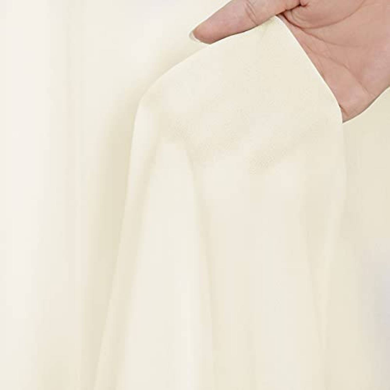 Cortinas de Decoracion SoarDream 2 Paneles de Chifon -Marfil