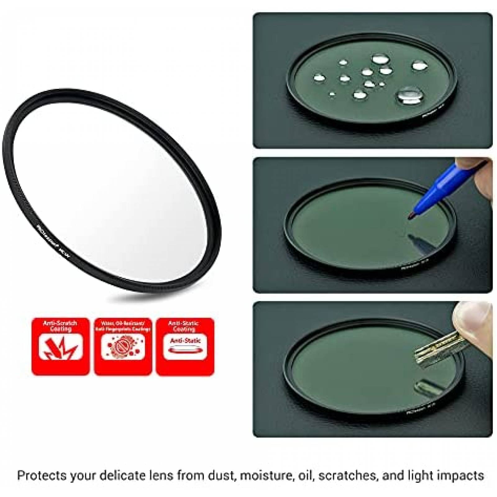 Filtro PROfezzion UV 82mm para Lente de Camara -Negro