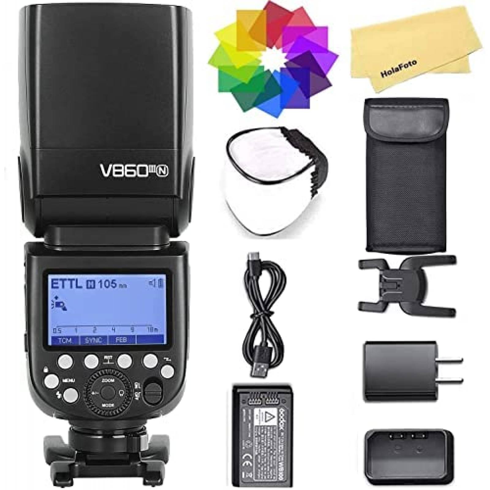Flash Godox V860III-N para Camara Nikon HSS 1/8000s -Negro