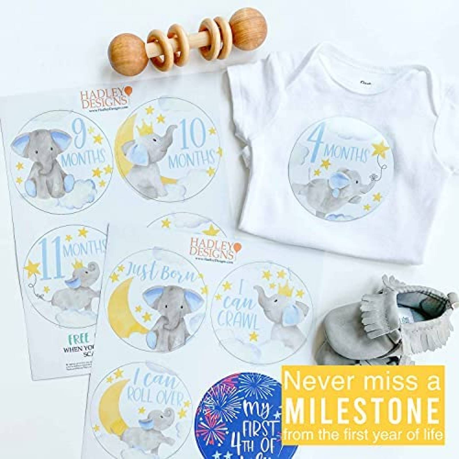 Paquete Stickers Hadley Designs Festividades Bebe 20pzas