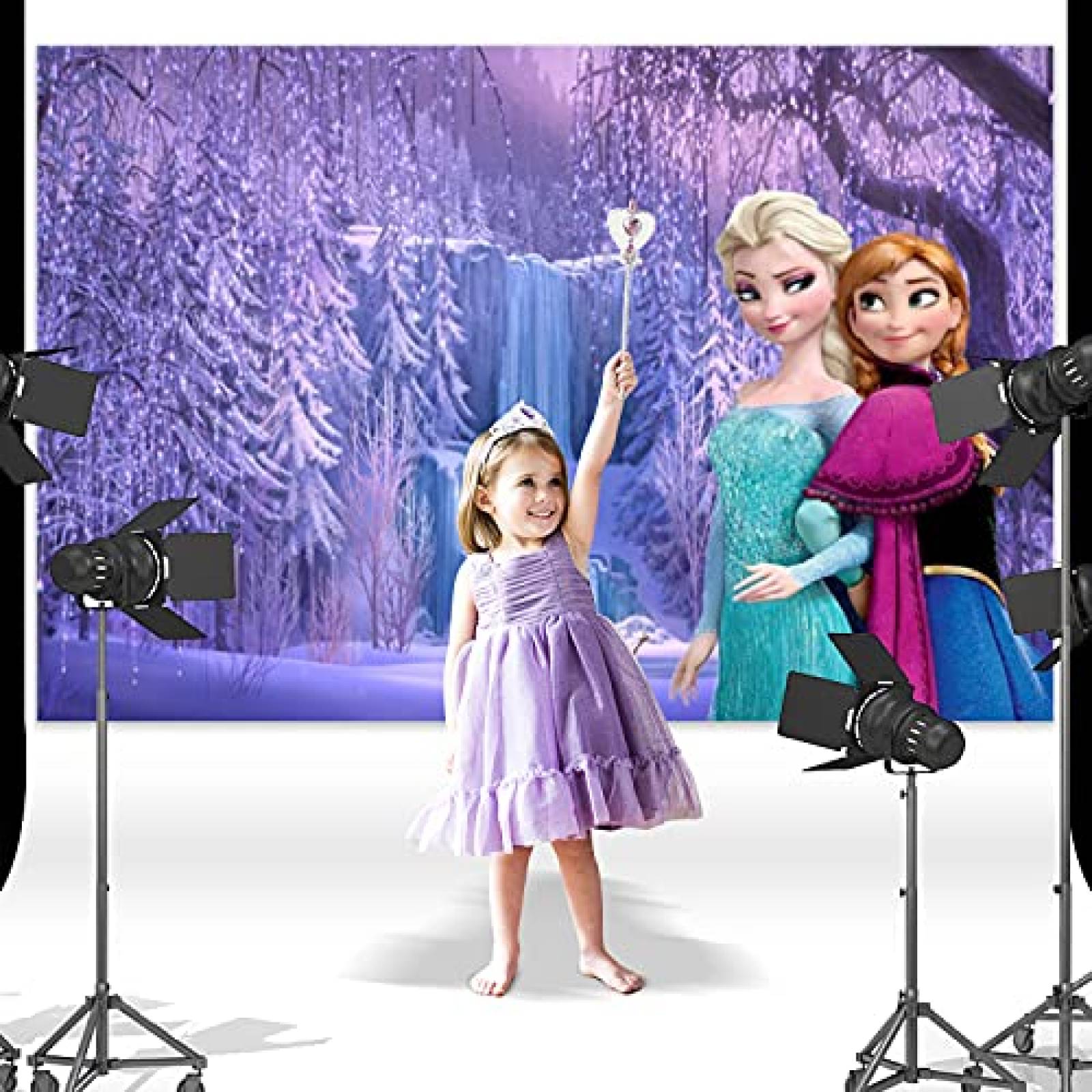 Telon de fondo RUIJIA para Fotografia de Frozen -Azul