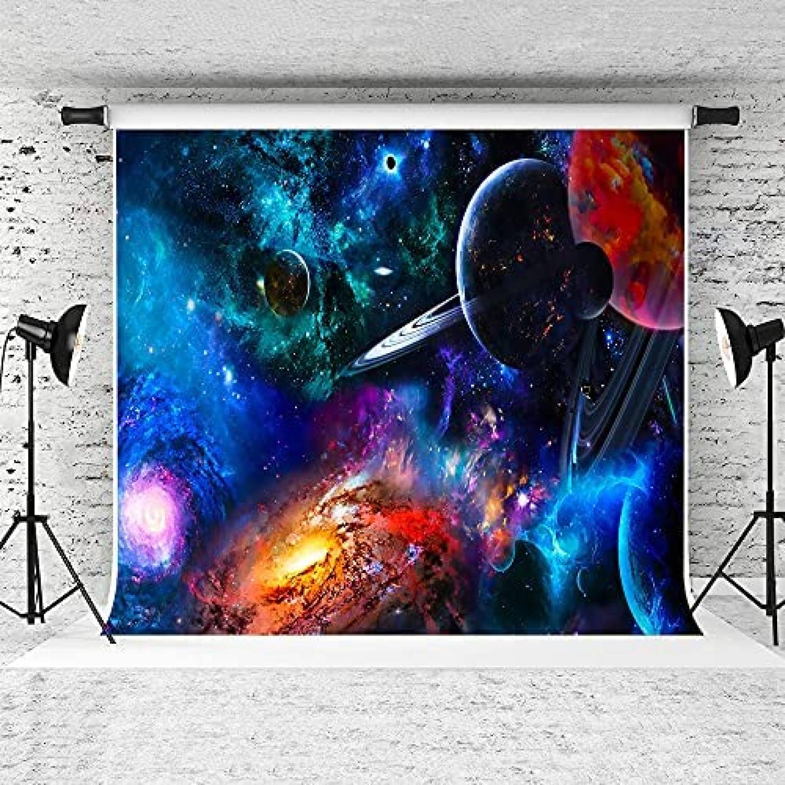 Fondo Fotografico EMTOBT de 7 x 5 pies de planetas -Azul