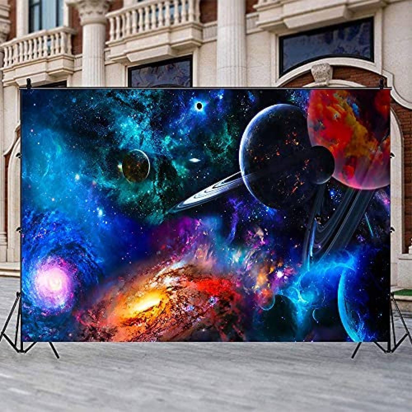 Fondo Fotografico EMTOBT de 7 x 5 pies de planetas -Azul
