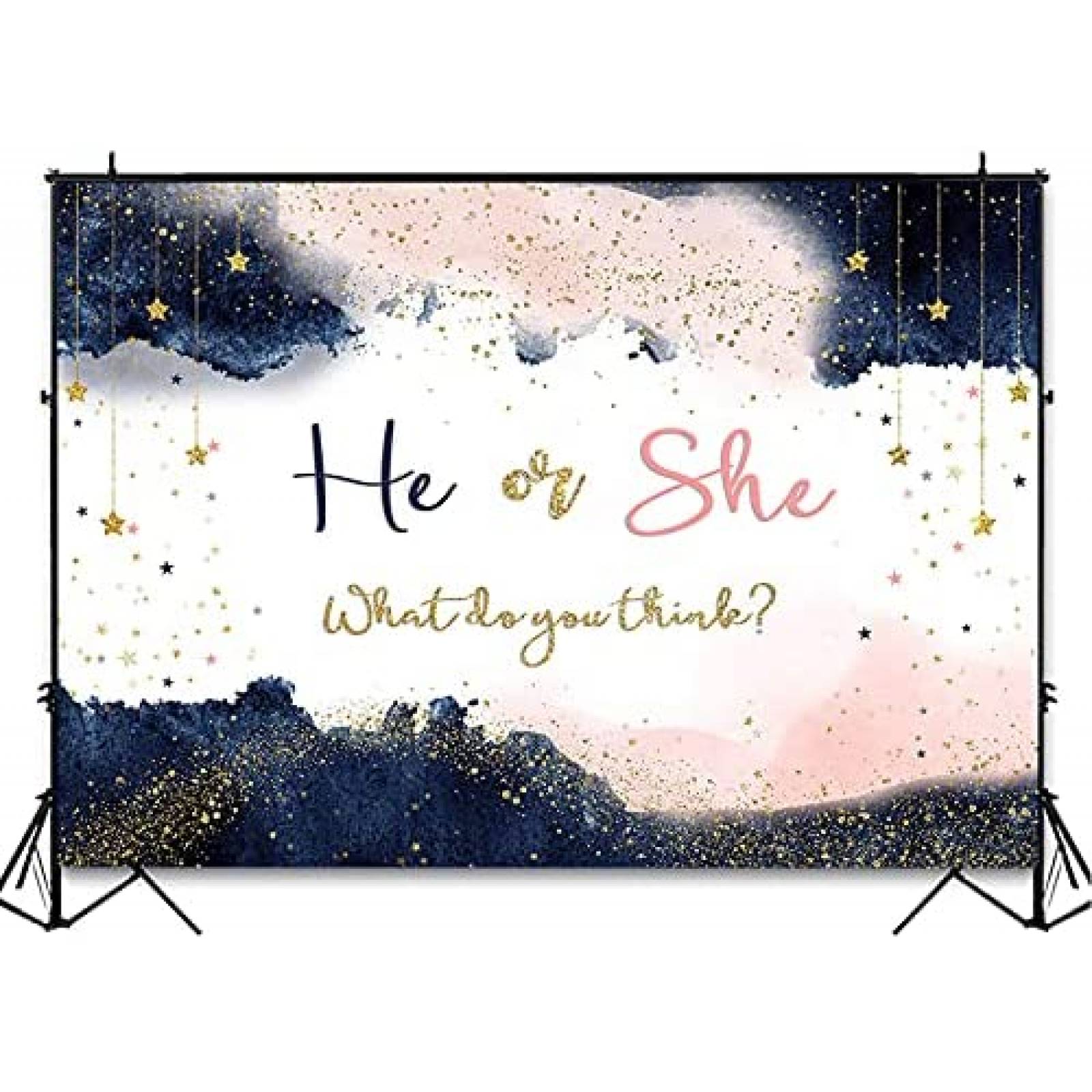 Fondo para Fotografia Avezano 7x5ft Baby Shower -Rosa/Azul