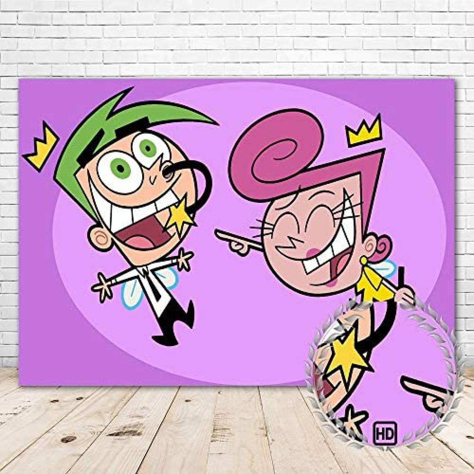 Fondo para fotografia JMING Cosmo y wanda 7x5ft -Colorido
