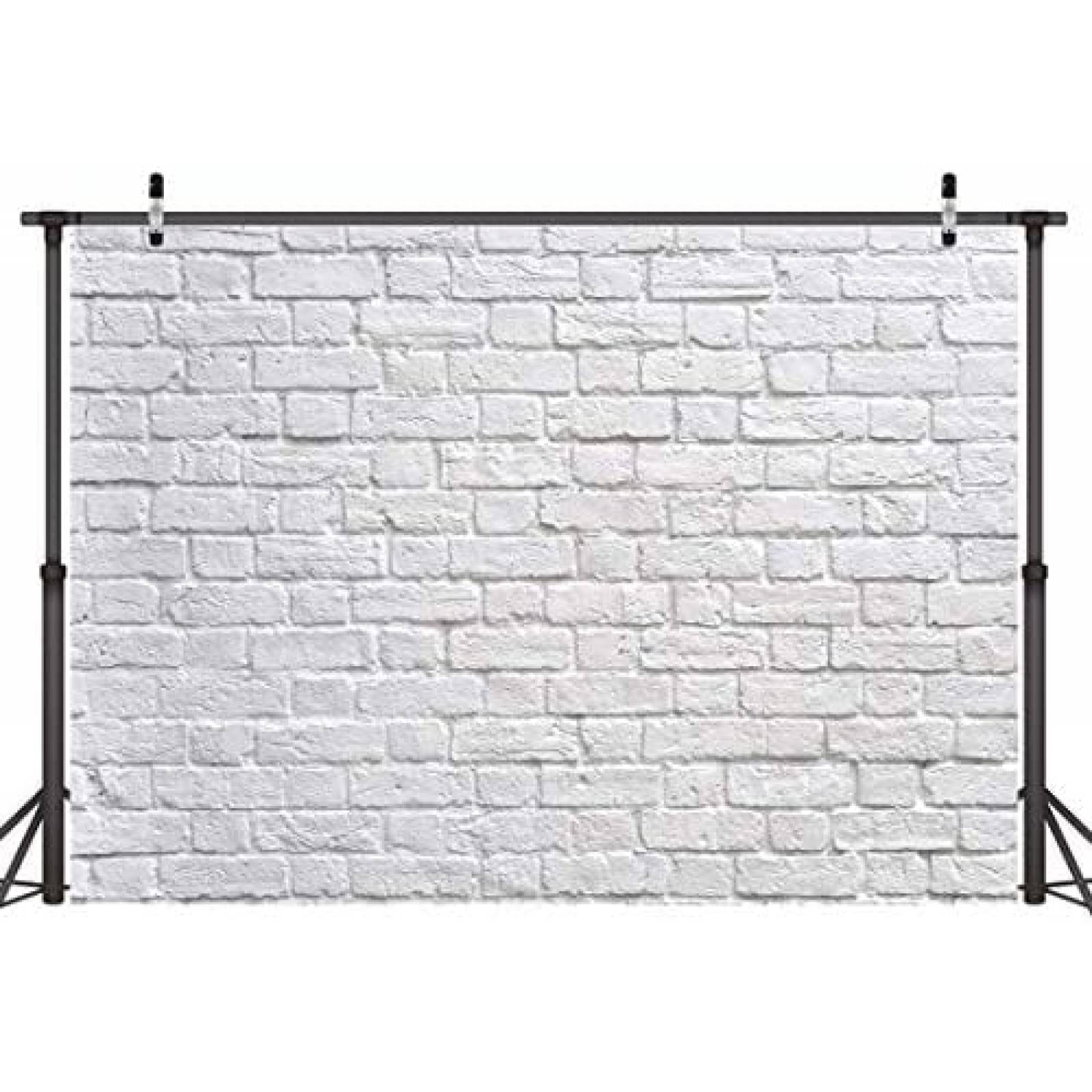 Telon de Fondo SJOLOON 7x5ft Vinilo -Diseño Ladrillo Blanco
