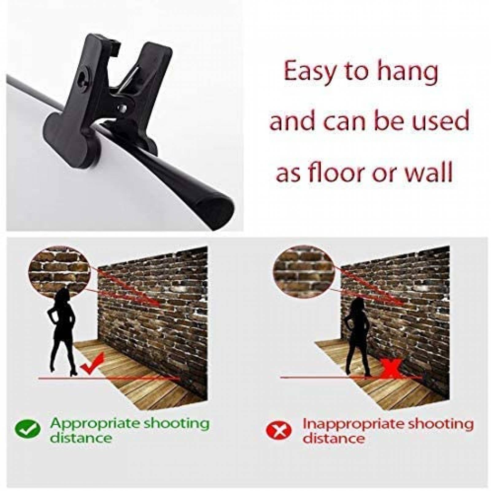 Telon de Fondo SJOLOON 7x5ft Vinilo -Diseño Ladrillo Blanco