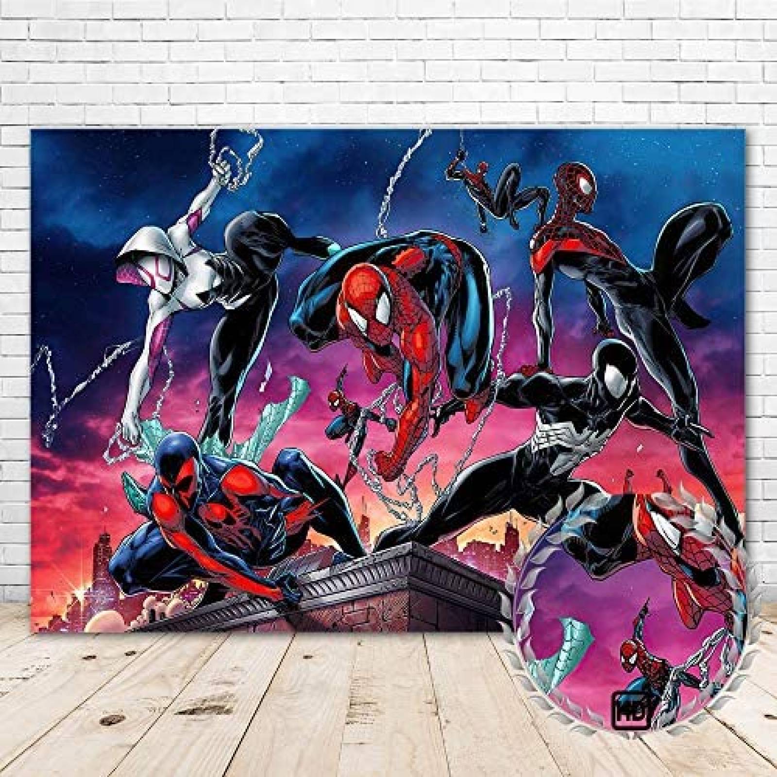 Fondo Fotografia YouRan Spiderman Venom Decoracion -Azul