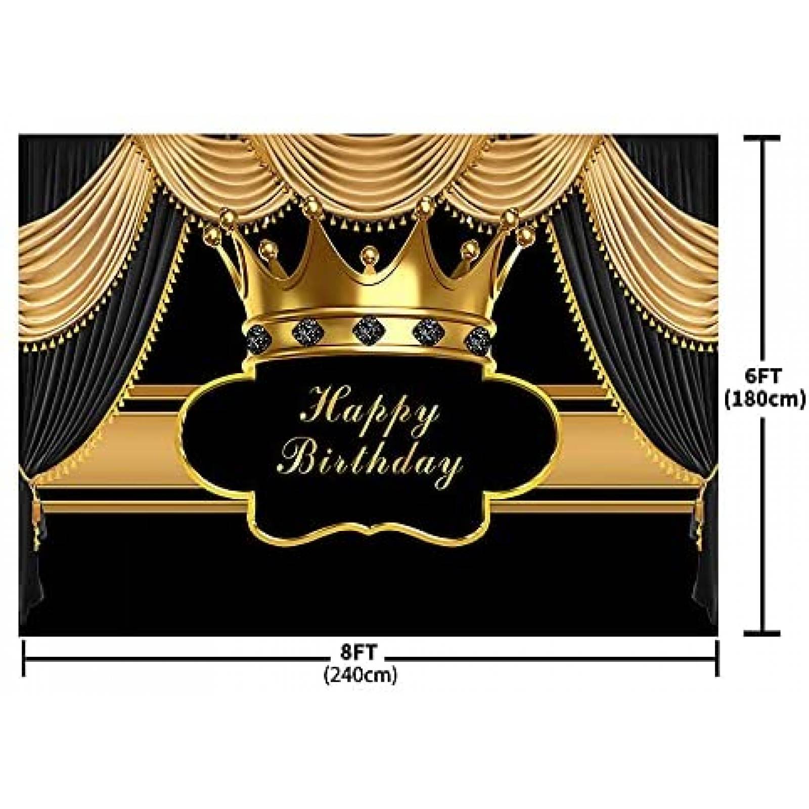 Fondo Fotografico MEHOFOND Decoracion Cortinas -Dorado