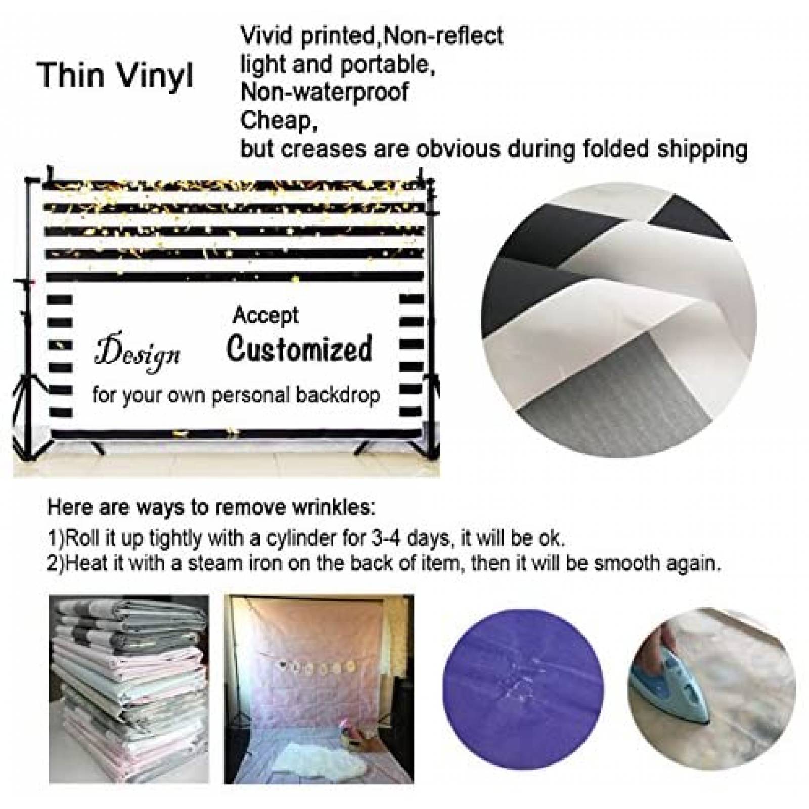 Fondo Fotografico MEHOFOND Decoracion Cortinas -Dorado