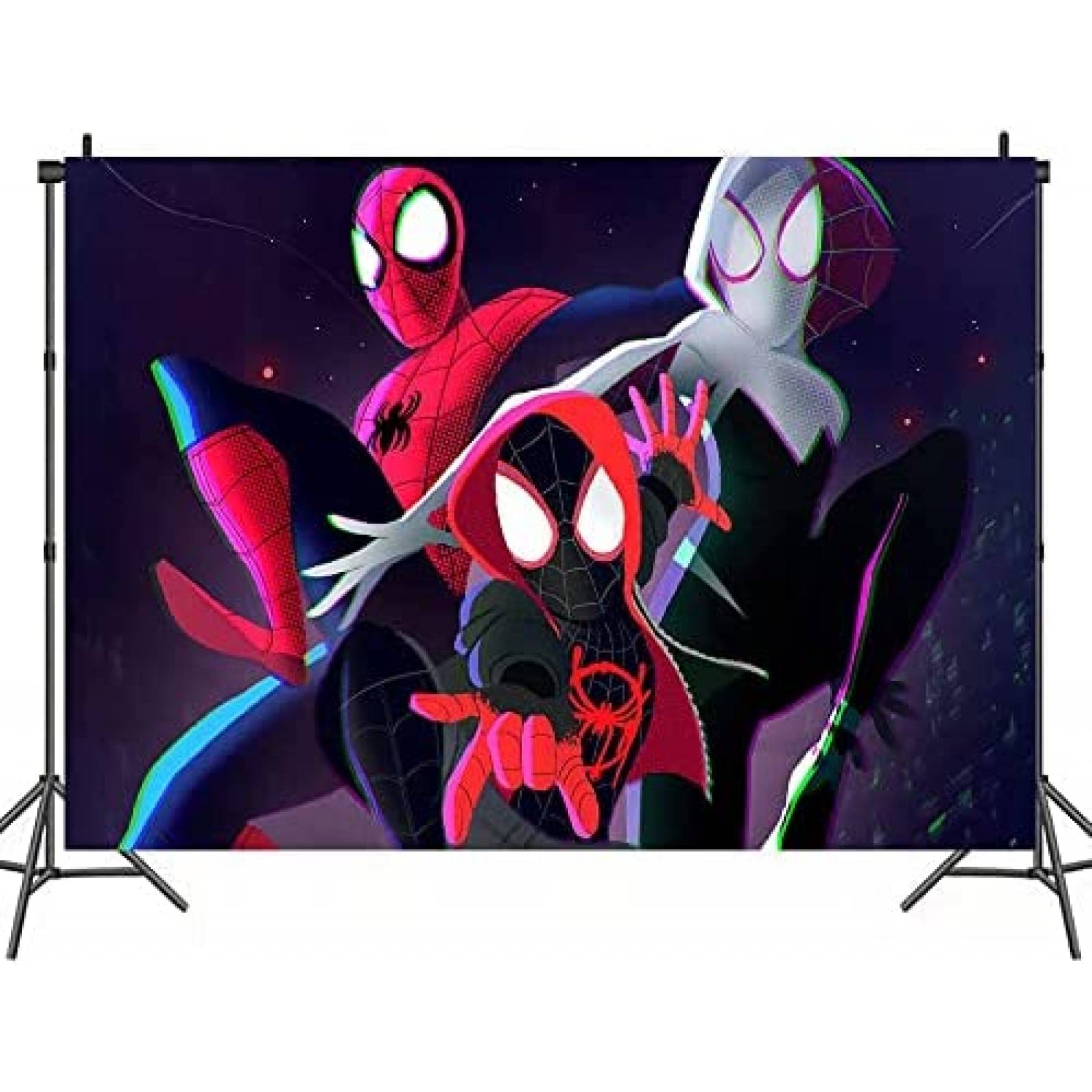 Telon de fondo Yizeda de Spiderman de 5 x 3 pies -Rojo