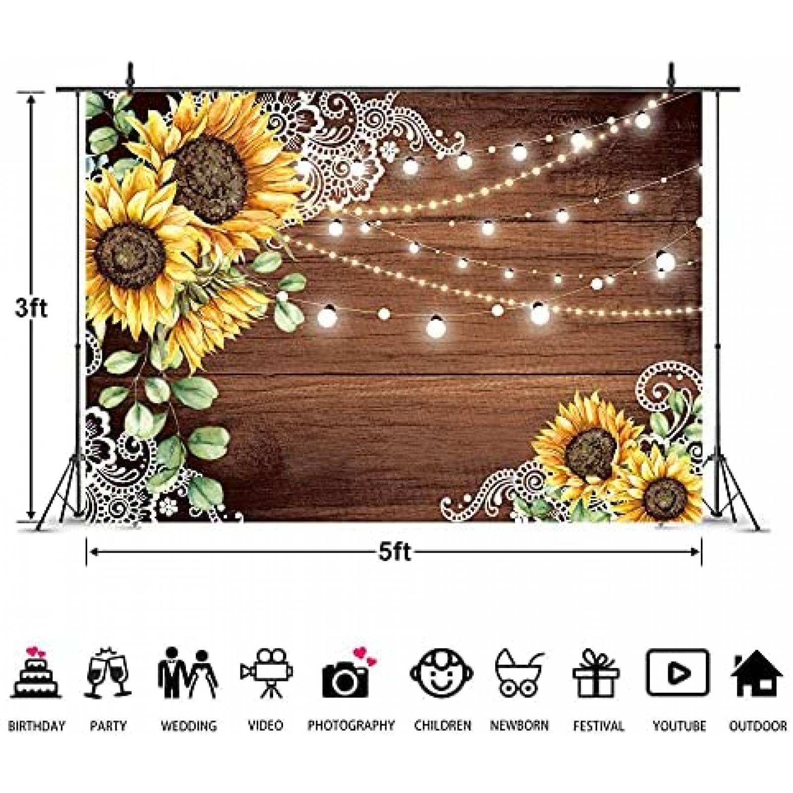 Fondo Fotografia Imirell Girasol Decoracion aniversario