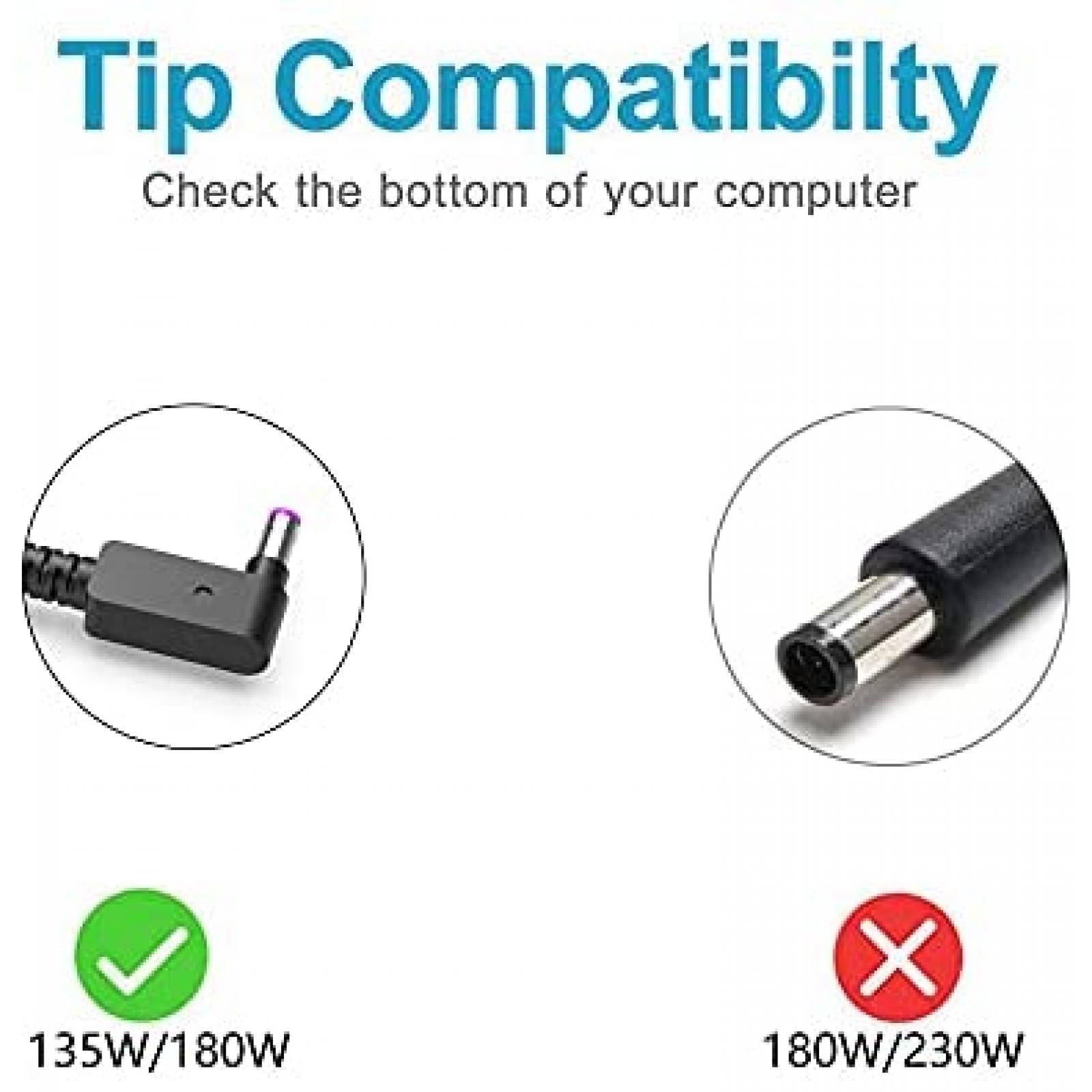 Cargador Generico 19.5V 9.23A 180W 100-240V 50-60Hz -Negro