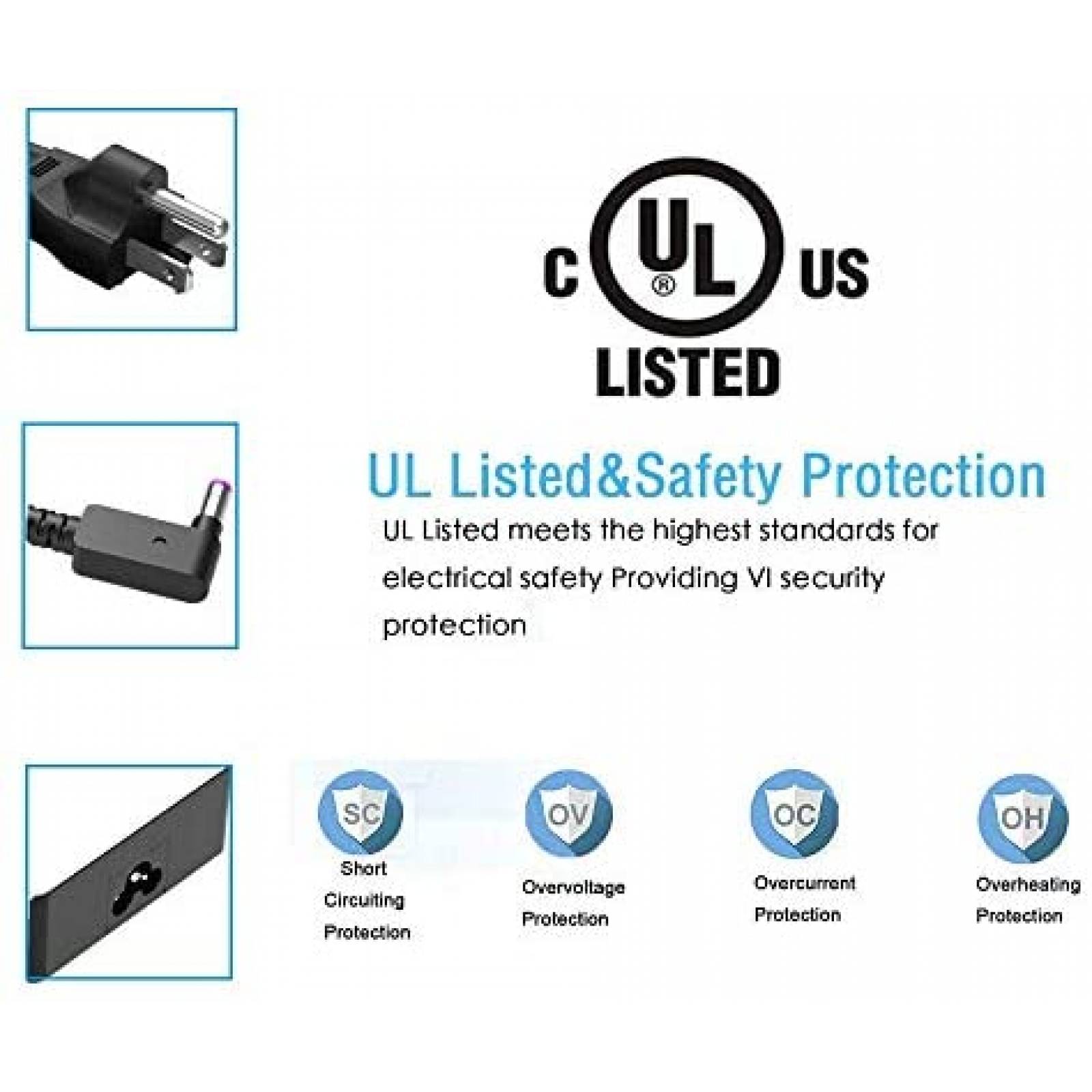 Cargador Generico 19.5V 9.23A 180W 100-240V 50-60Hz -Negro