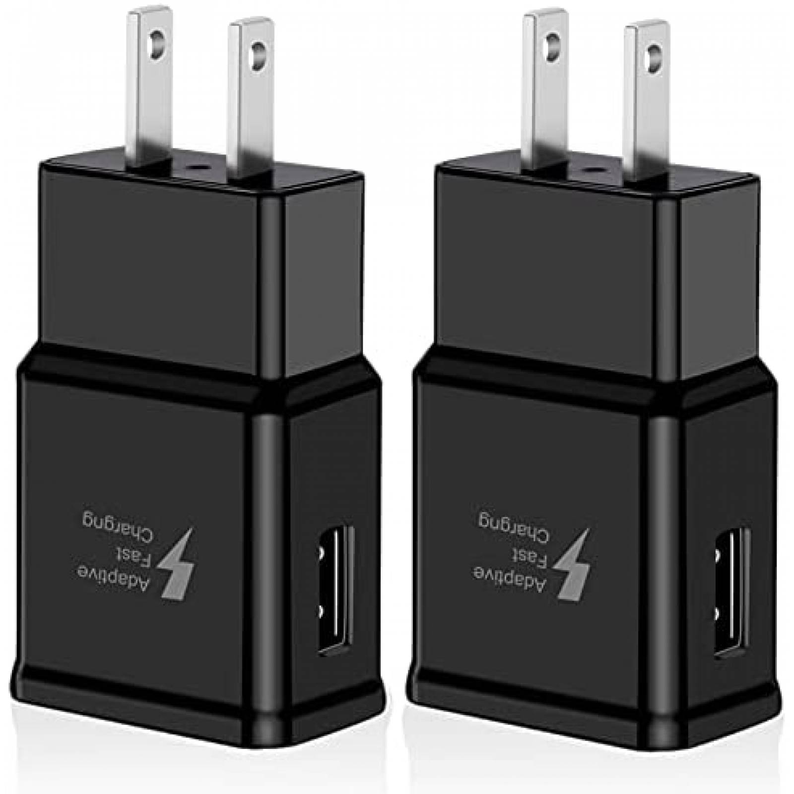 Cargador KAIMENGLONG Paquete de 2 adaptadores -Negro