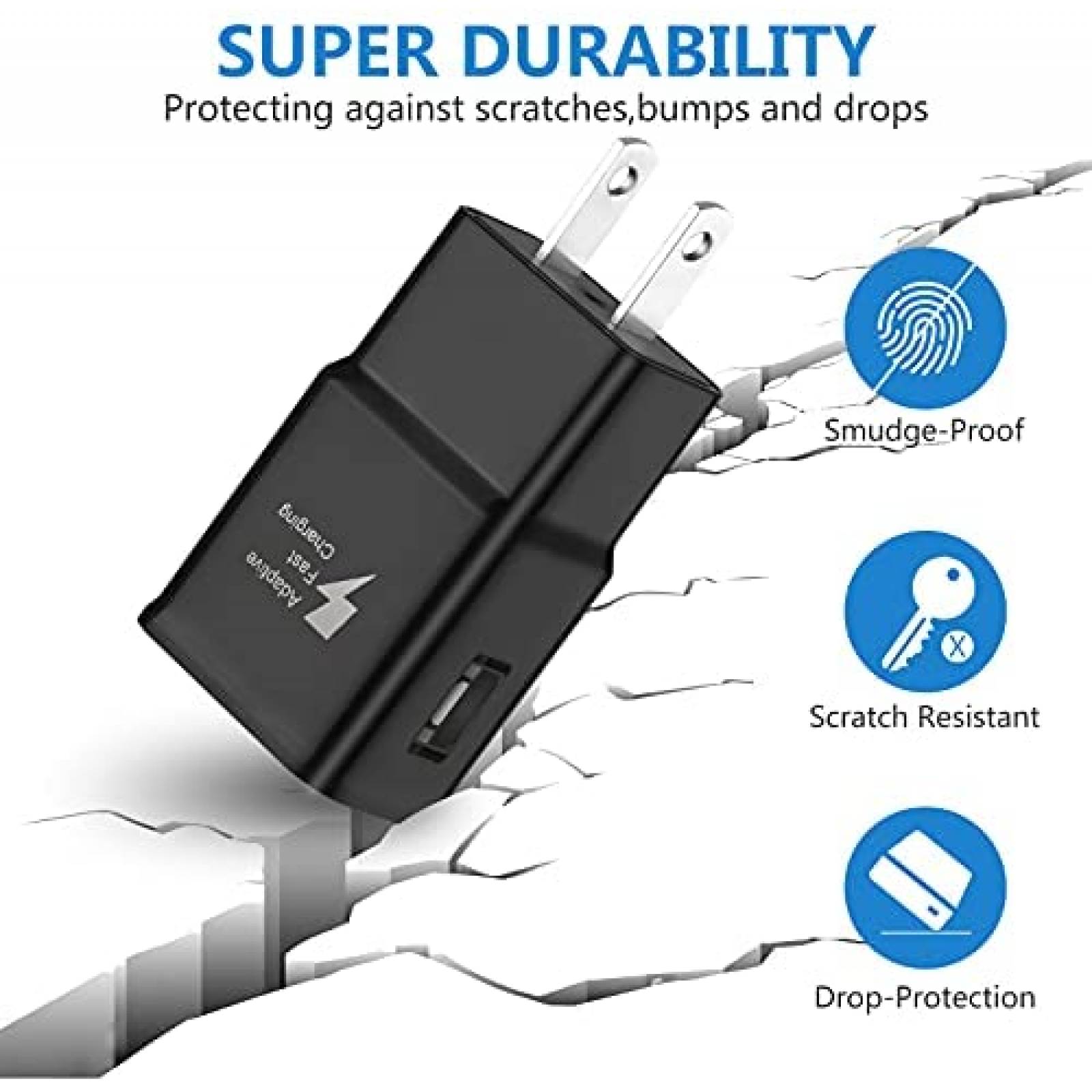 Cargador KAIMENGLONG Paquete de 2 adaptadores -Negro