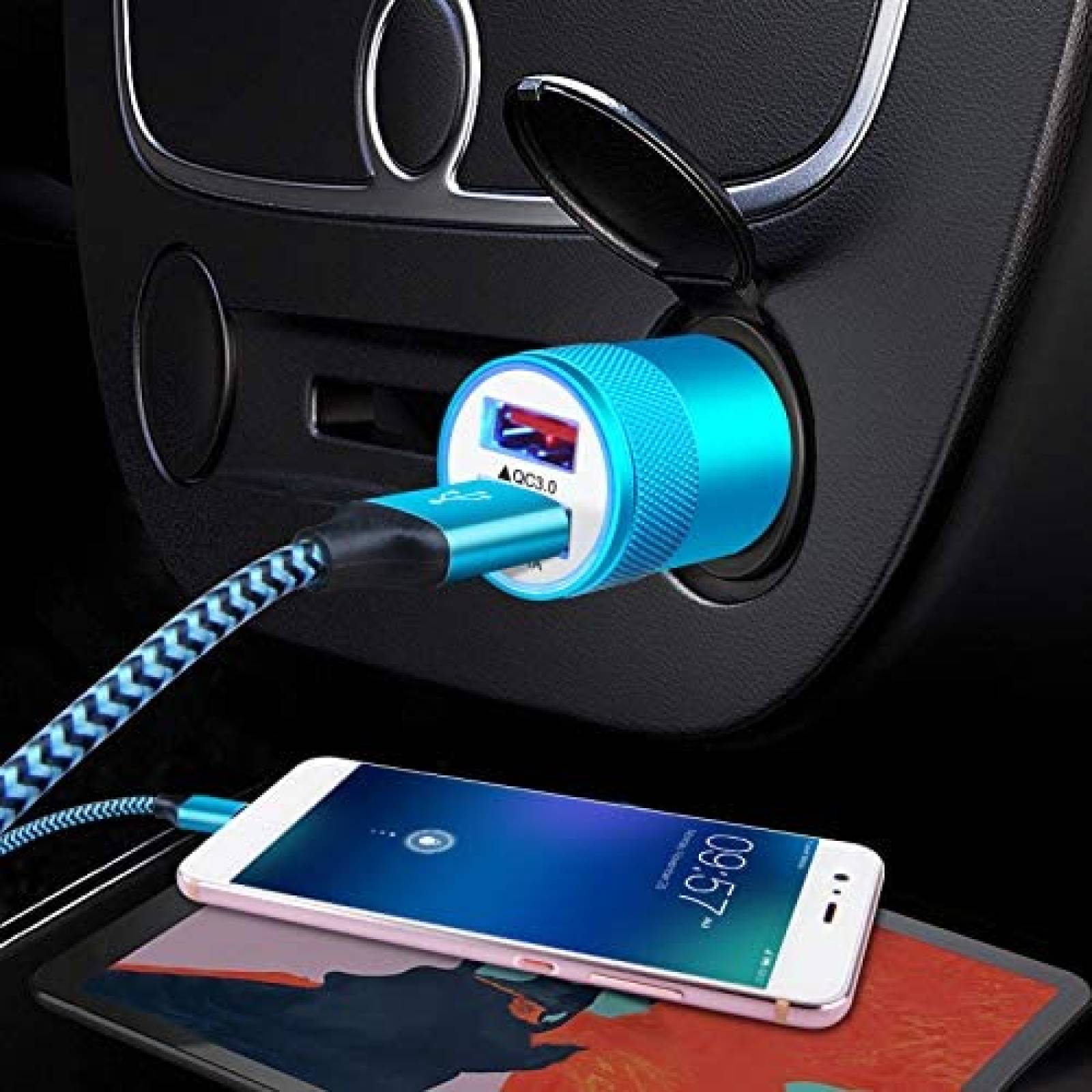 Cable Cargador CableLover YD-QC3.0,PT-WC-03 USB C 12W -Azul