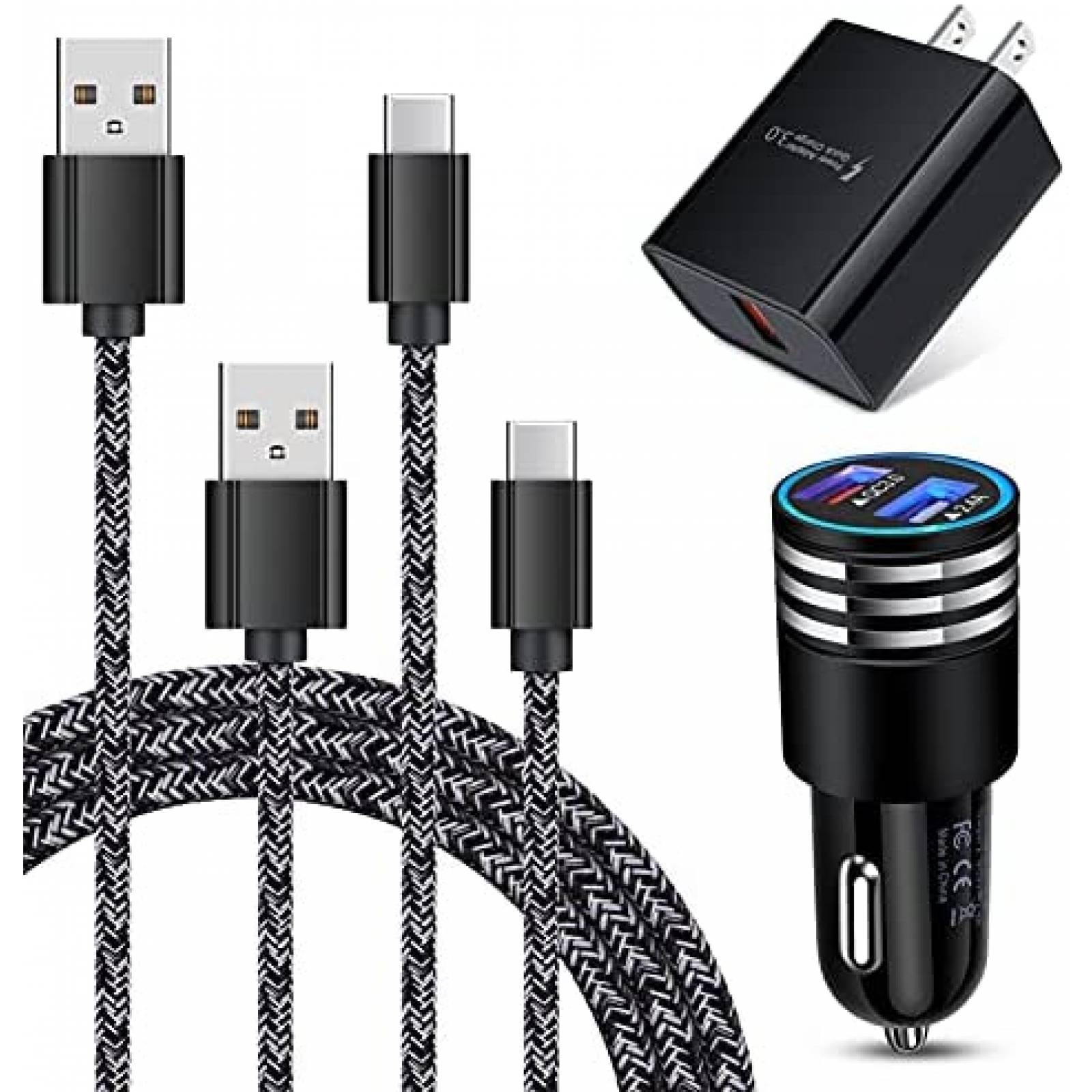 Cable Cargador ANDHOT Galaxy S21 Tipo C Carga Rapida -Negro