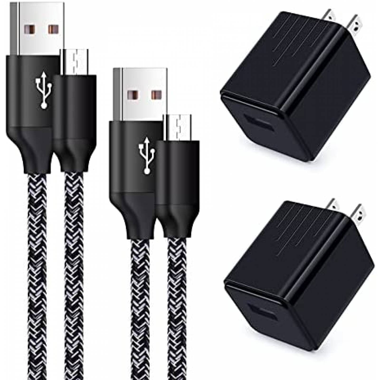 10 pies de largo Cable de cargador de carga rápida de Android, USB a Micro  USB Cable blanco, Micro USB 2.0 Cable USB Micro para Samsung Cable cargador  - China Cable HDMI