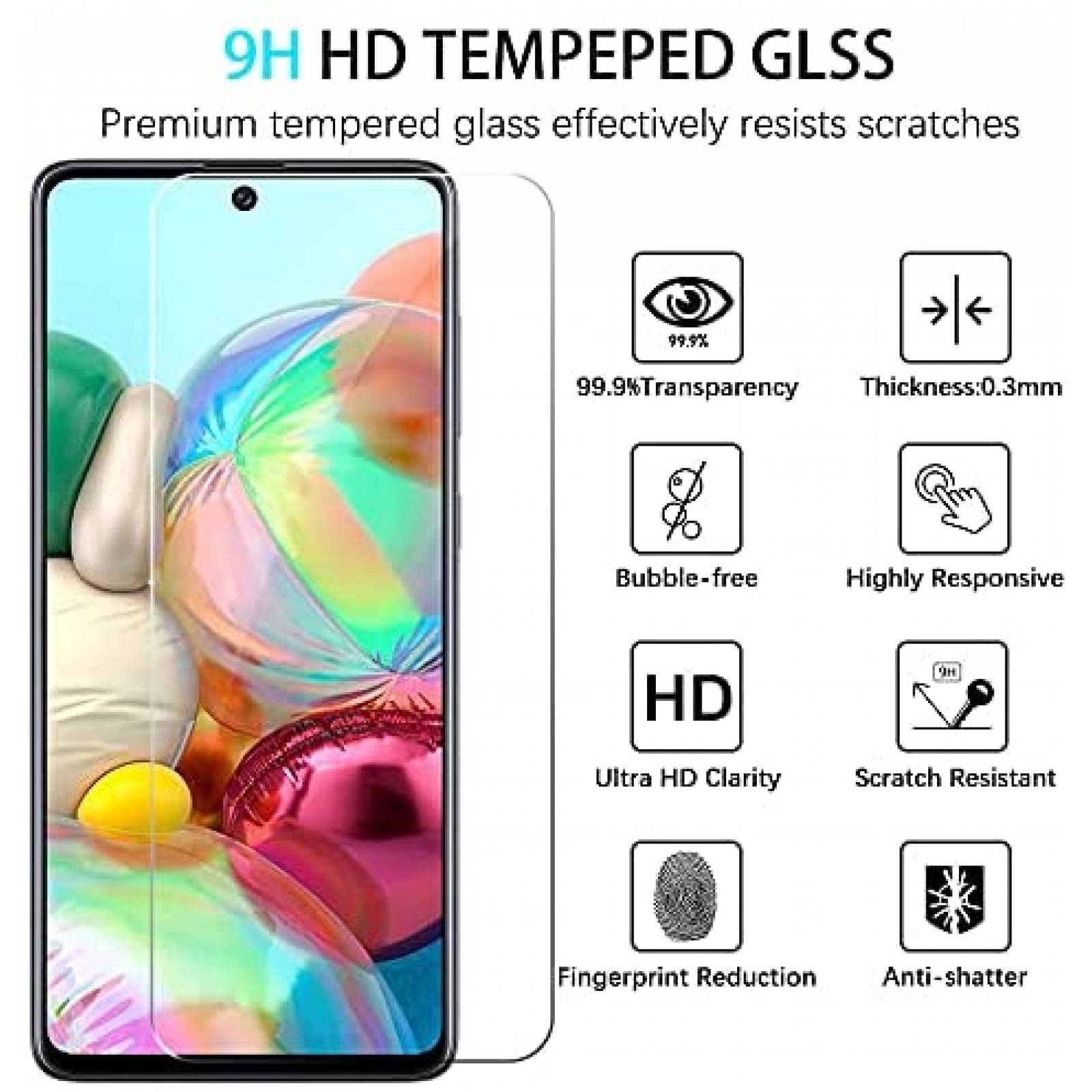 Protector de pantalla VARWANEO para Samsung Galaxy A71