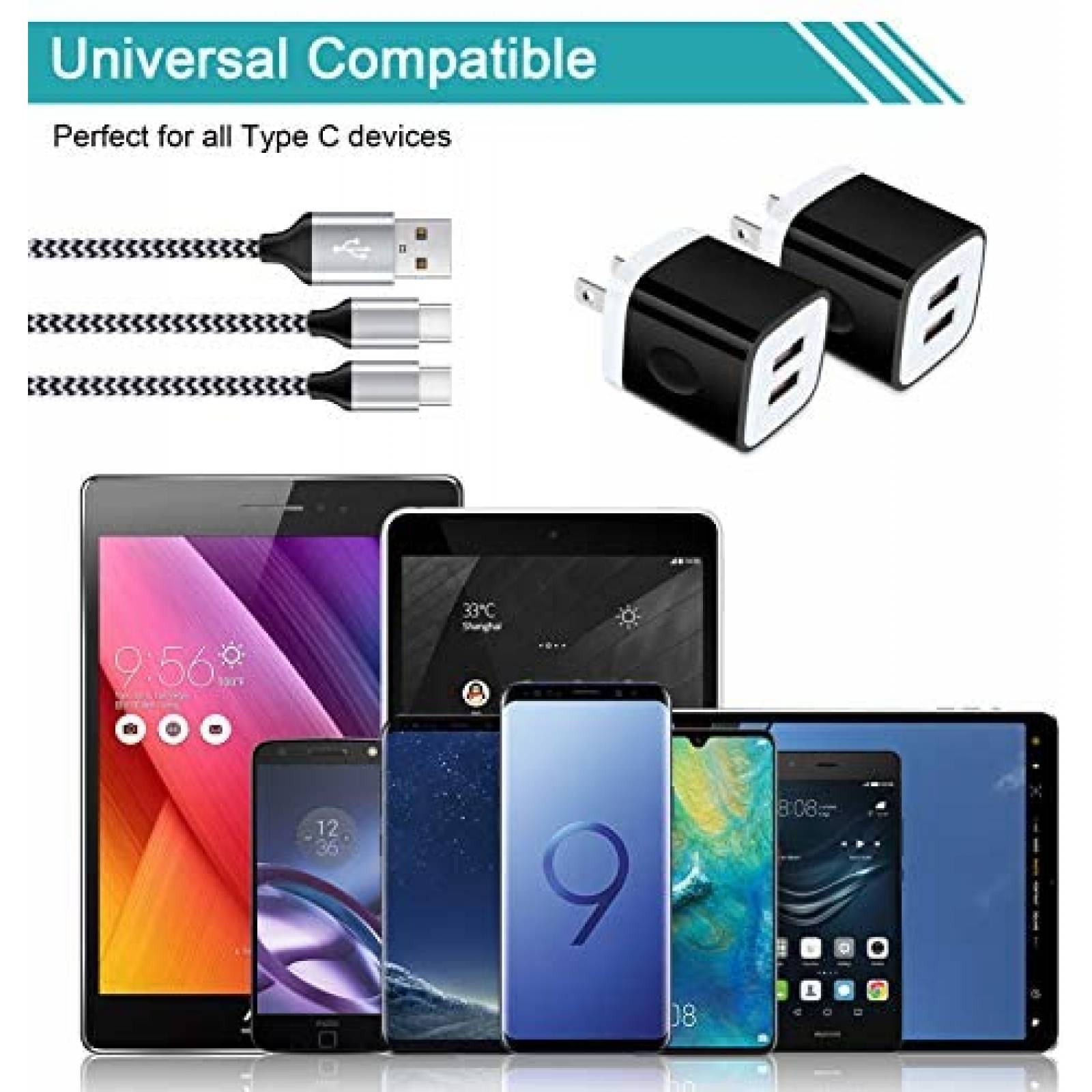 Cargador HopePow PT-WC-13 Dual USB C Compatible -Negro