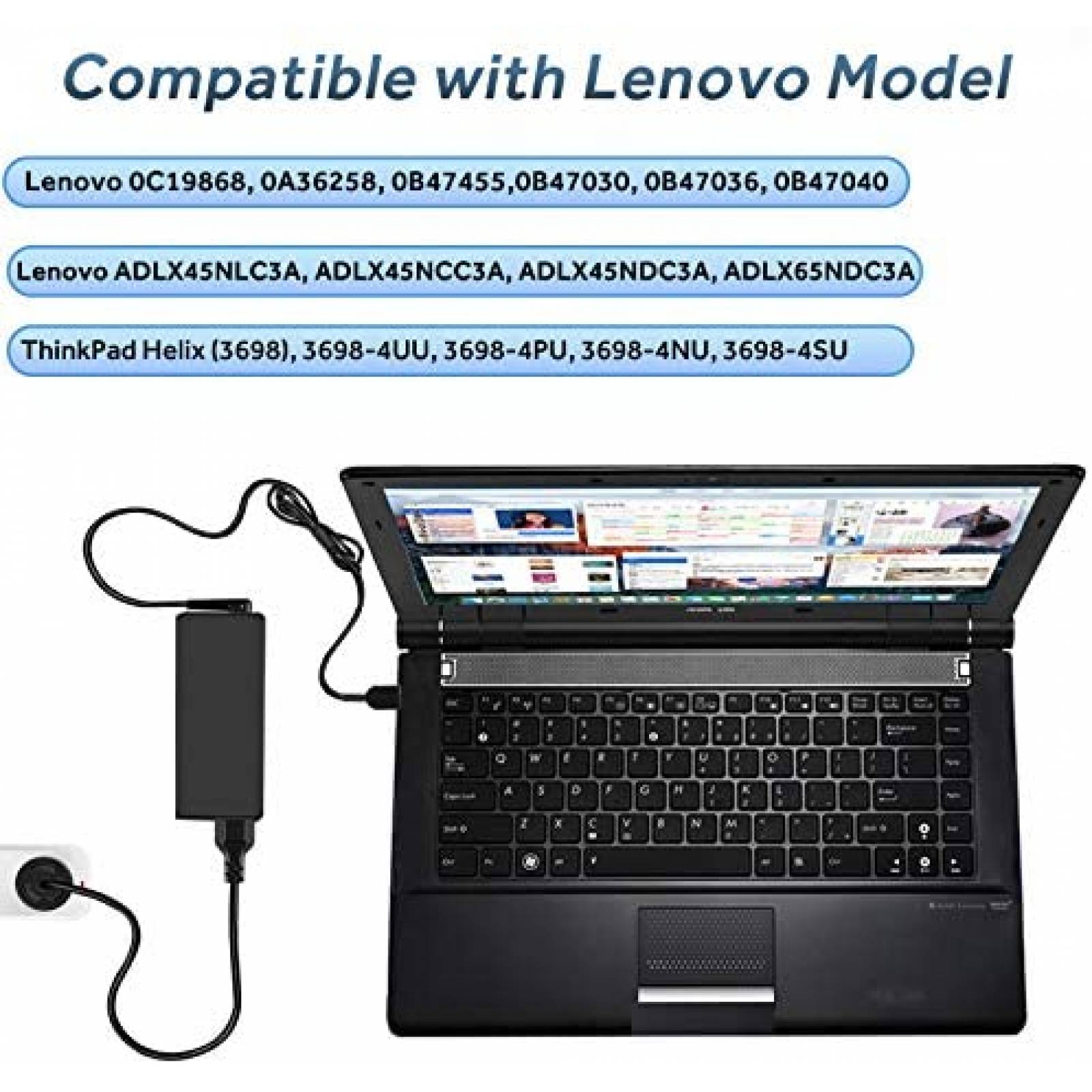 Cargador Laptop ActZone DL45200225 45W AC Lenovo thinkpad