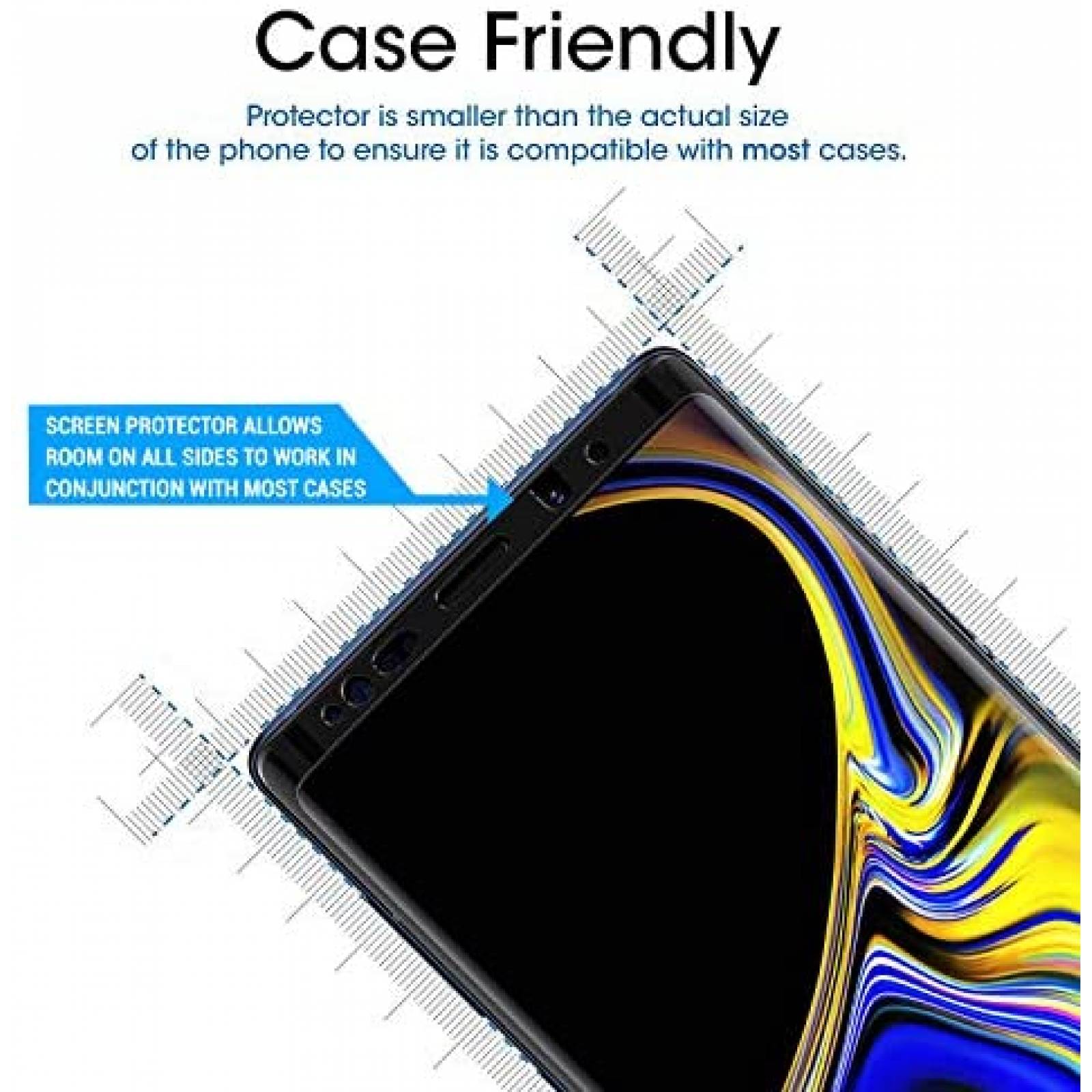 Protector de pantalla amFilm Samsung Galaxy Note 9 -Negro