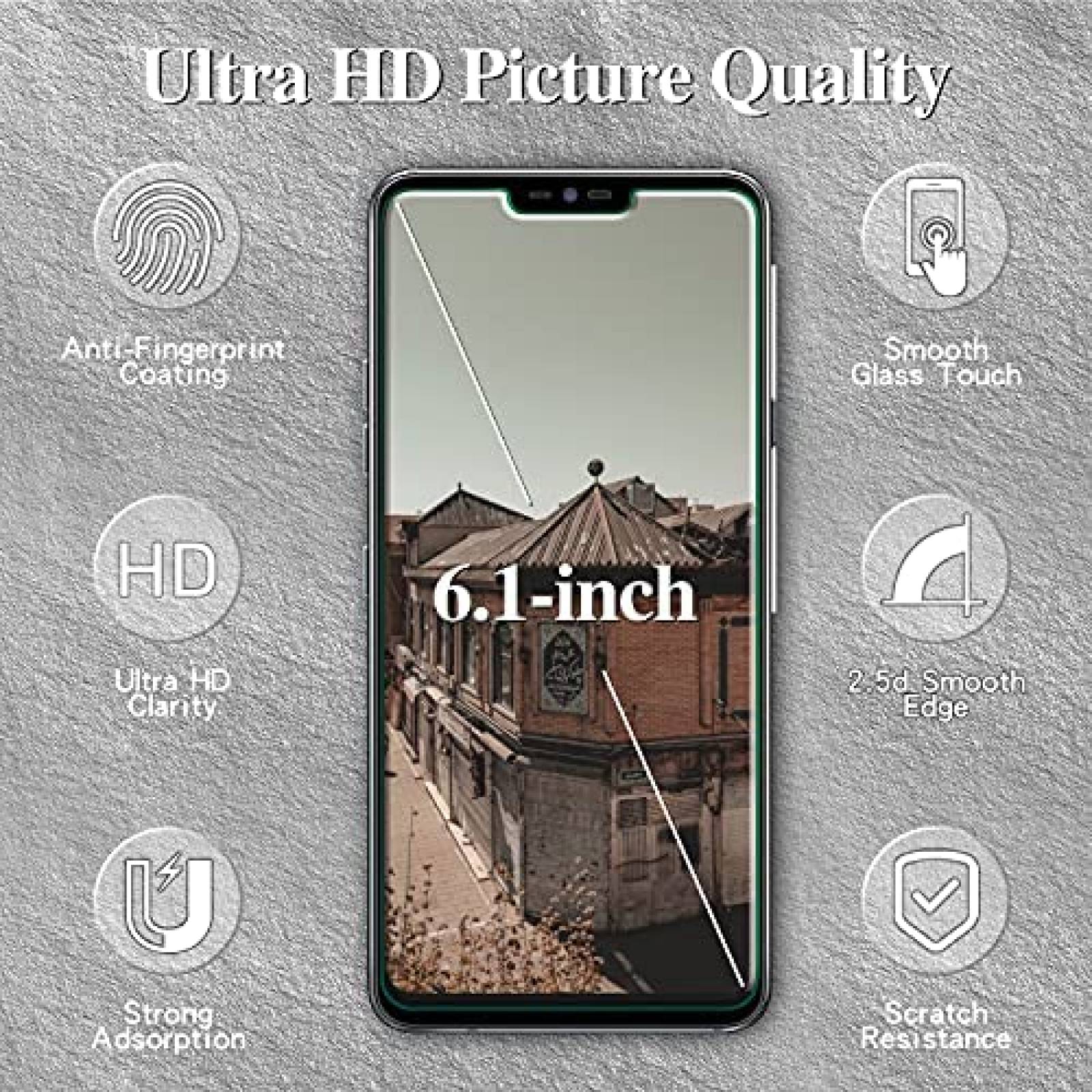 Protectores de Pantalla Kesuwe 3pzas para LG G7 ThinQ