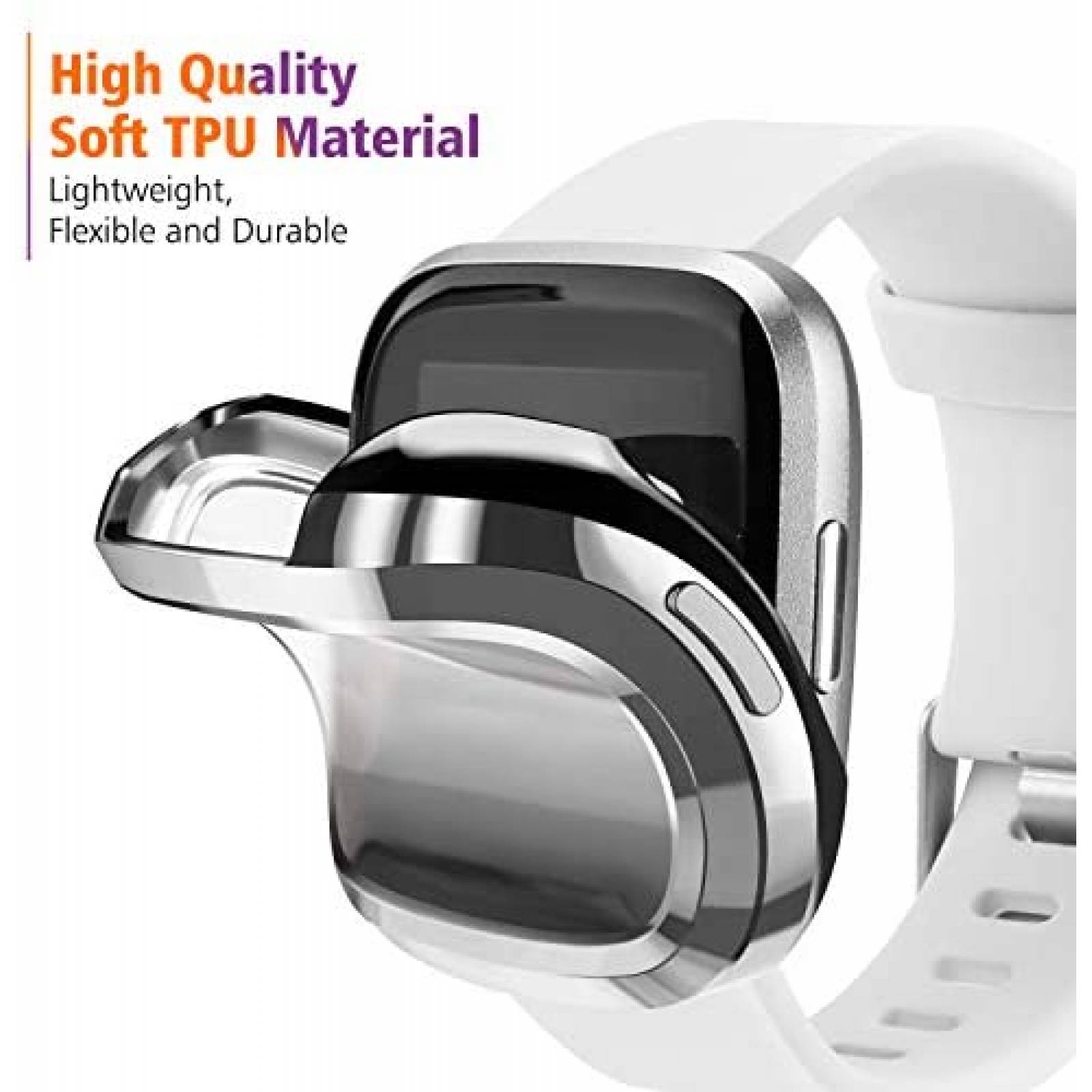 Pack protector Fitbit Versa 2 Mugust x6 -Transparente