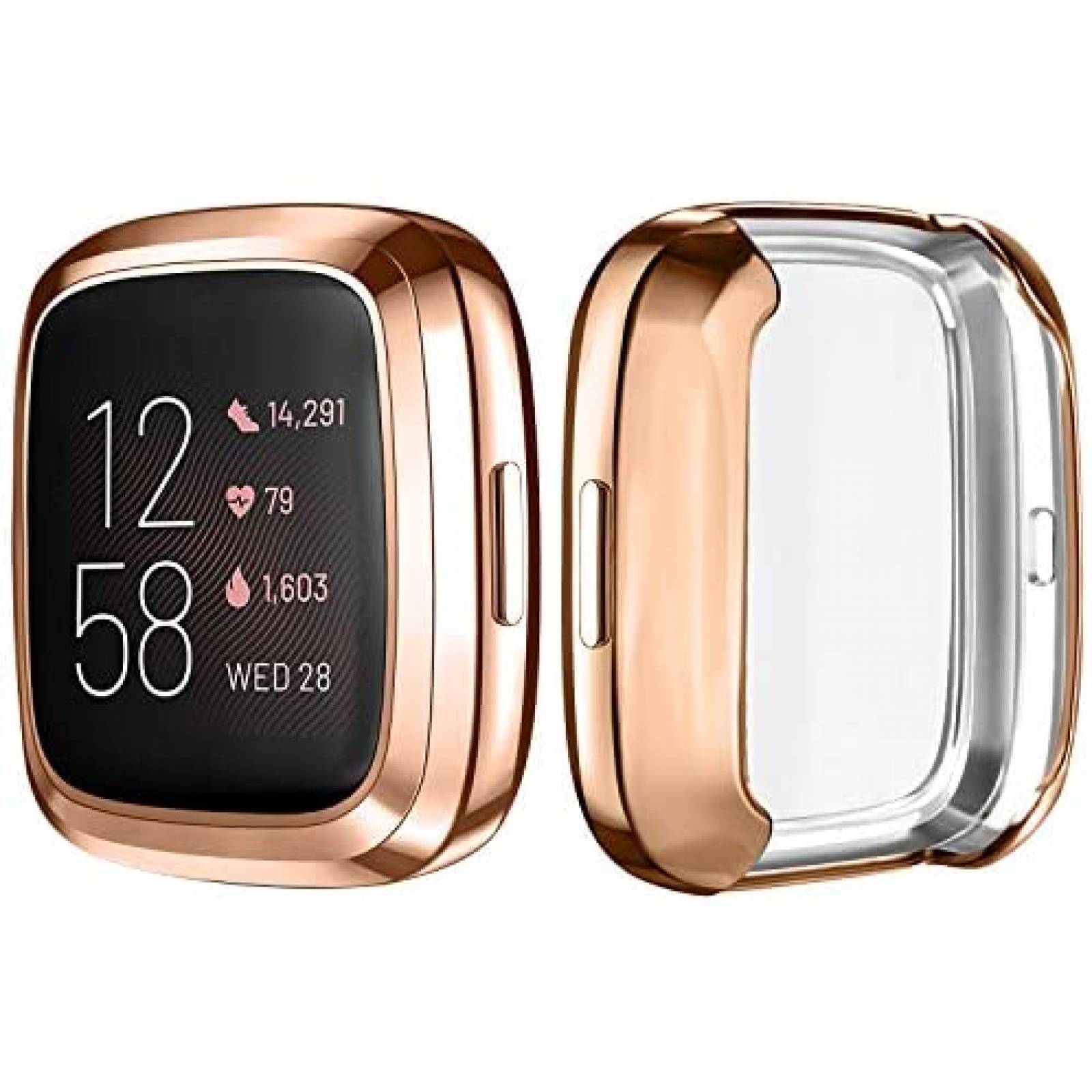 Pack protector Fitbit Versa 2 Mugust x6 -Transparente