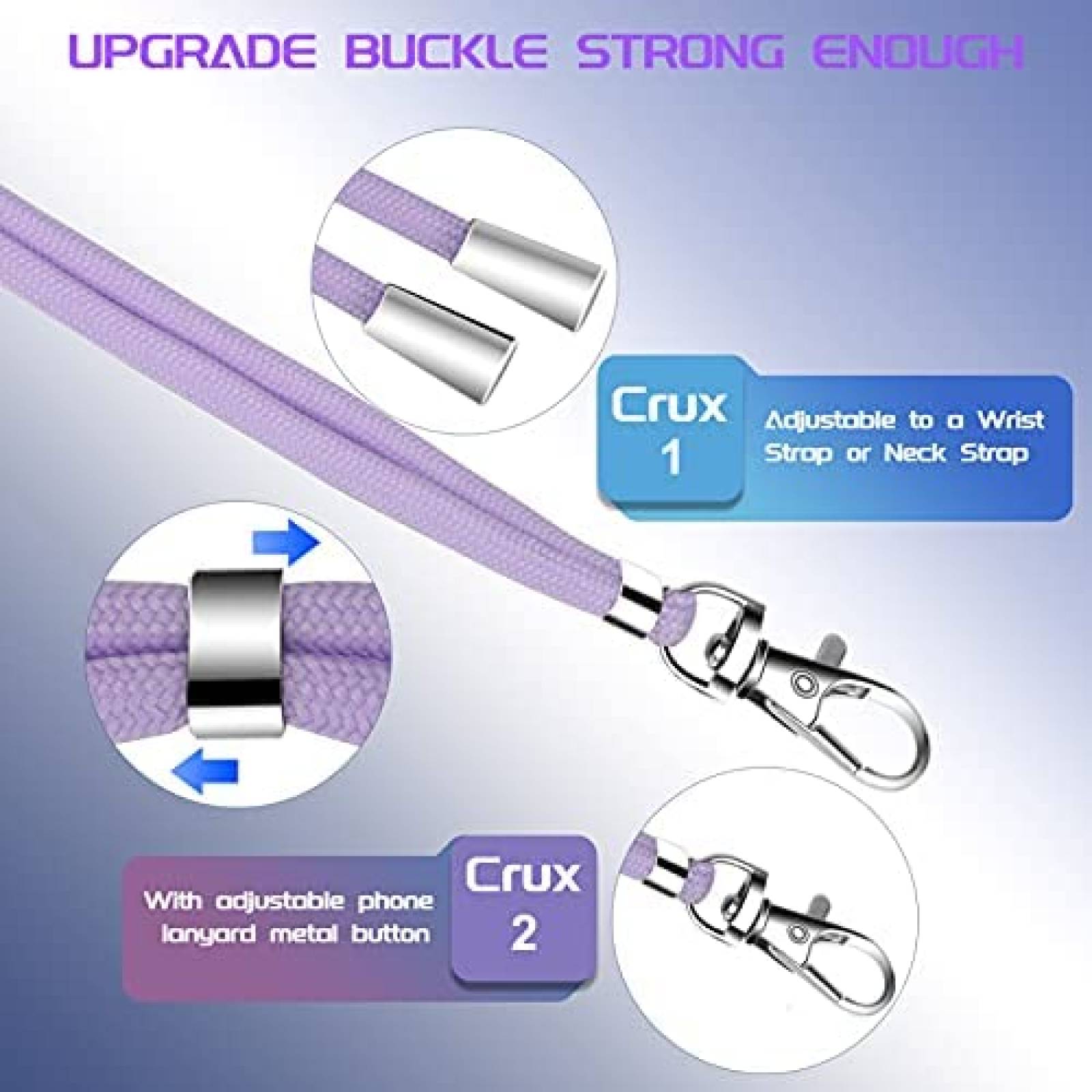 Correas Jasilon 2pzas Ajustable para Celular -Morado/Rosa