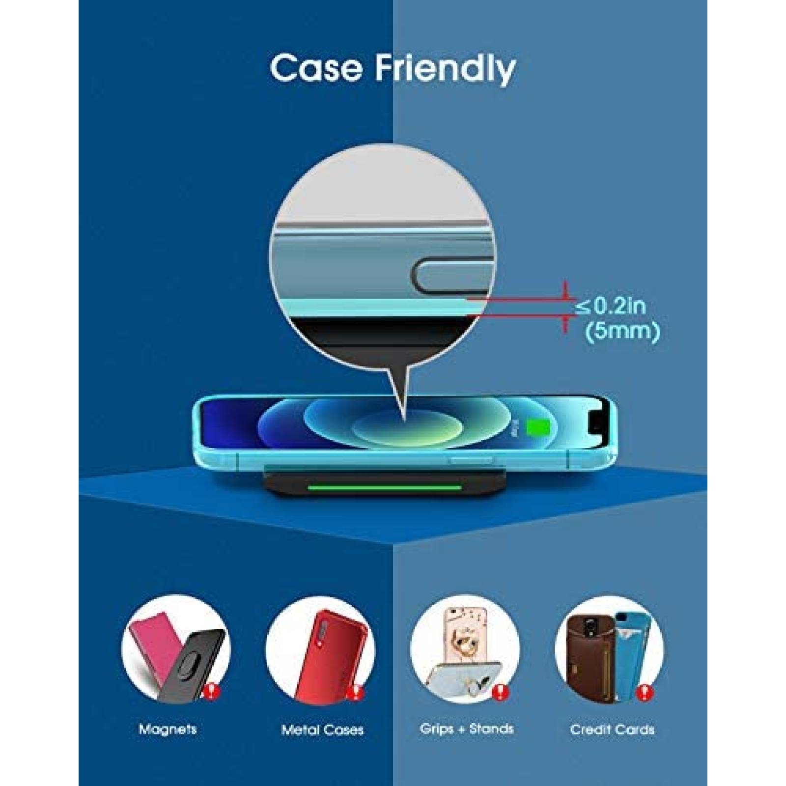 Cargador Inalambrico NANAMI 15W Compatibilidad Universal