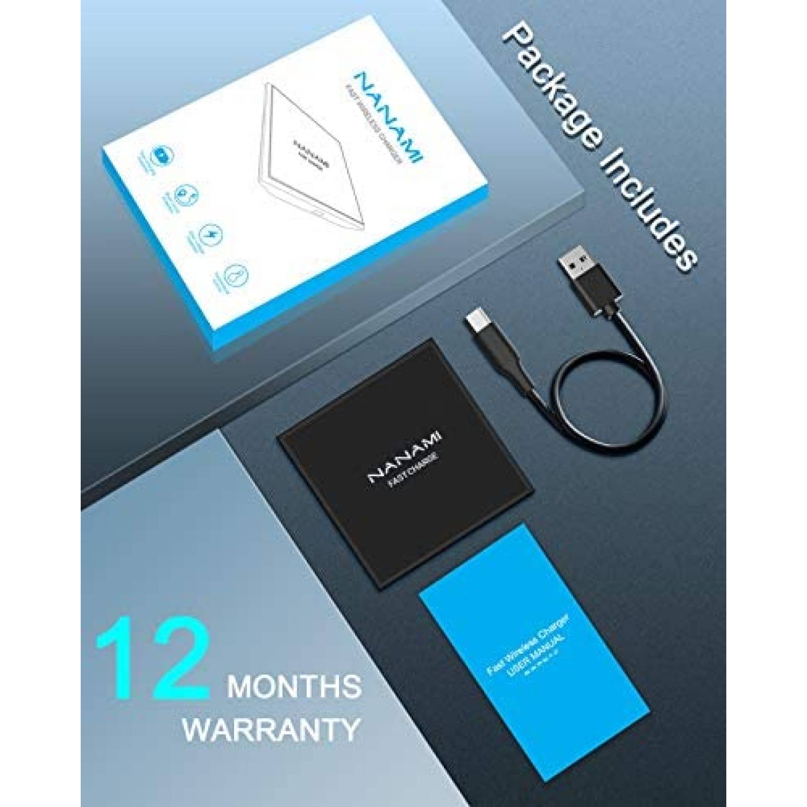 Cargador Inalambrico NANAMI 15W Compatibilidad Universal