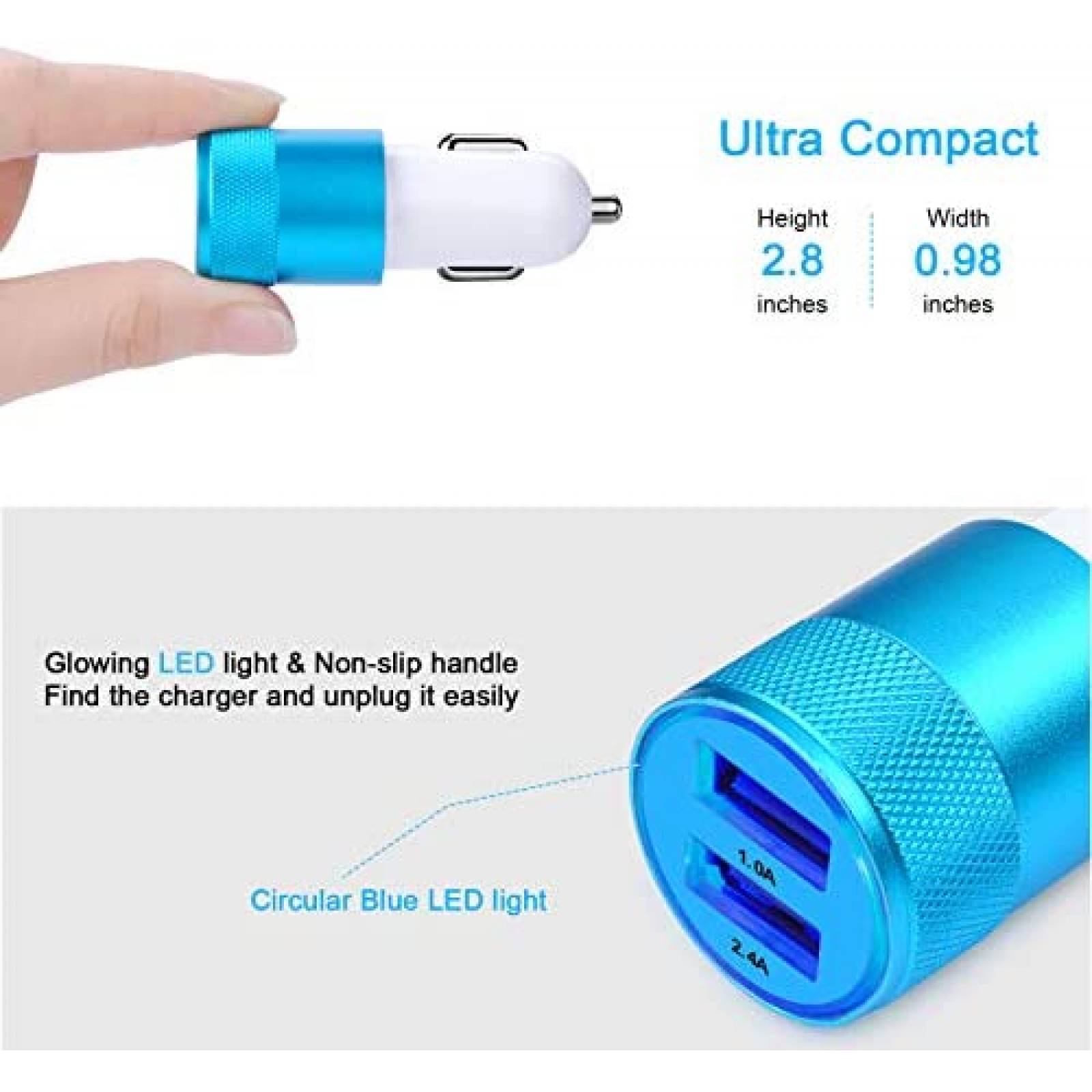 Cargador JoHouer Galaxy A32 Compatible USB C 3.4A -Azul