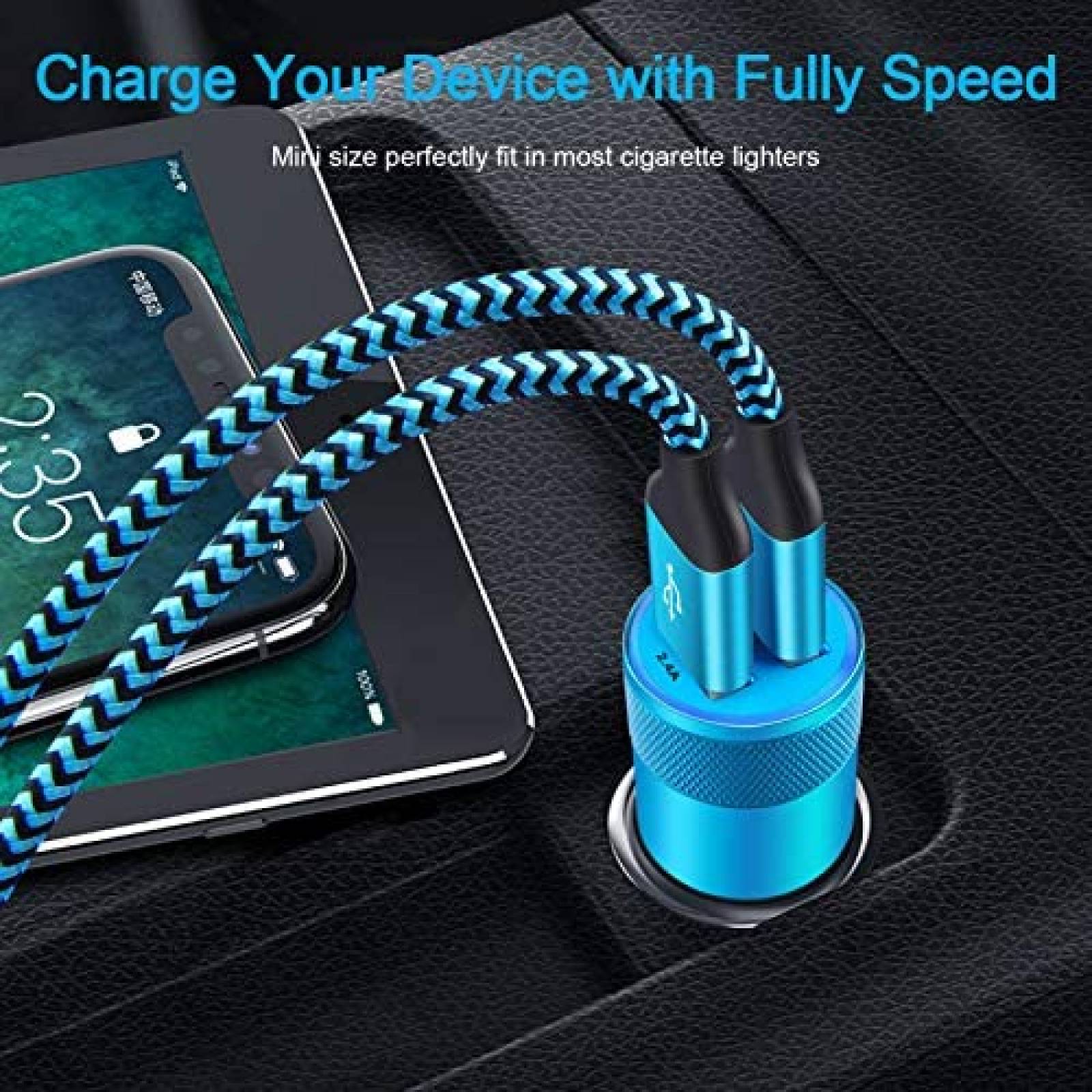 Cargador JoHouer Galaxy A32 Compatible USB C 3.4A -Azul