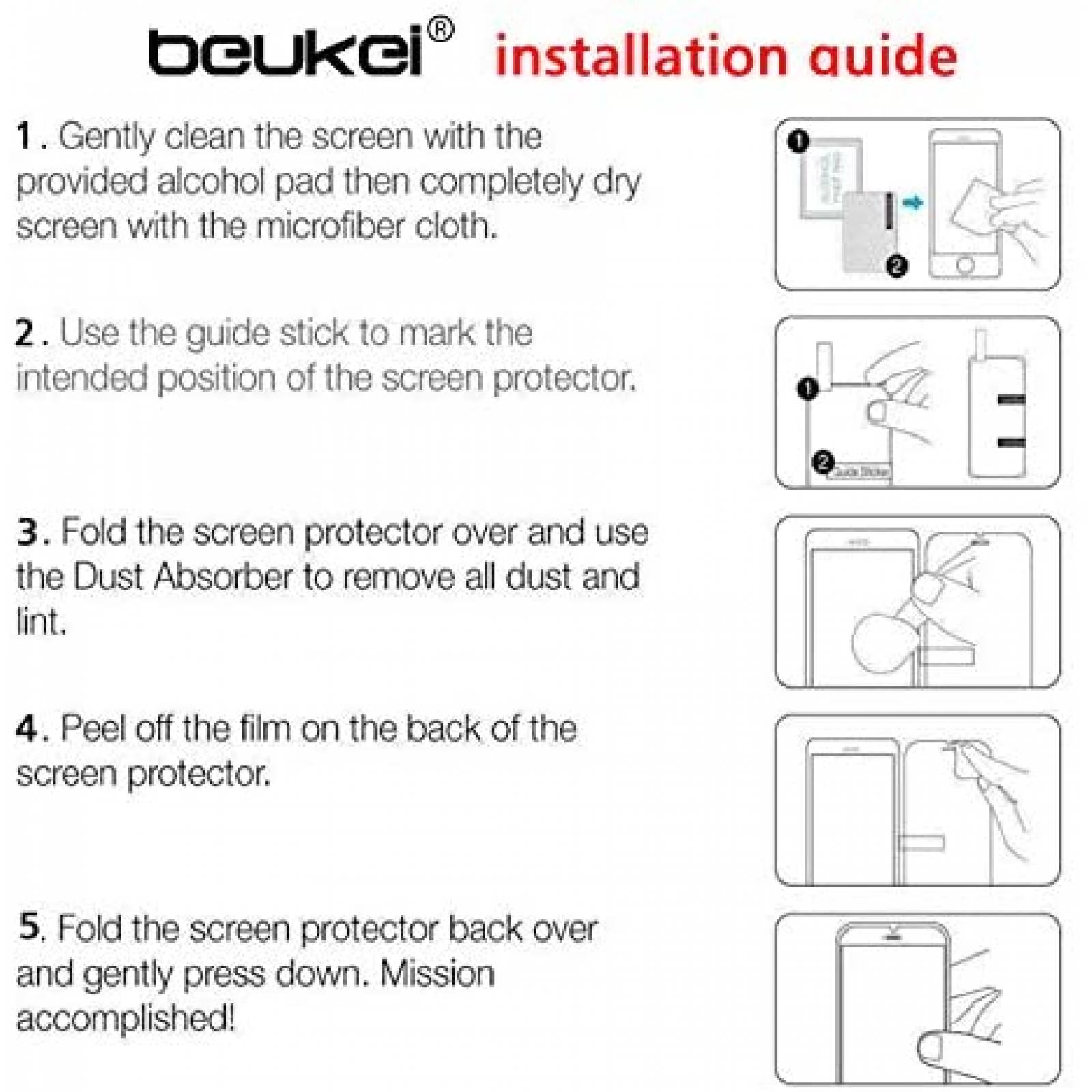 Protector de pantalla Beukei para Motorola Moto G30/G50 3pzs
