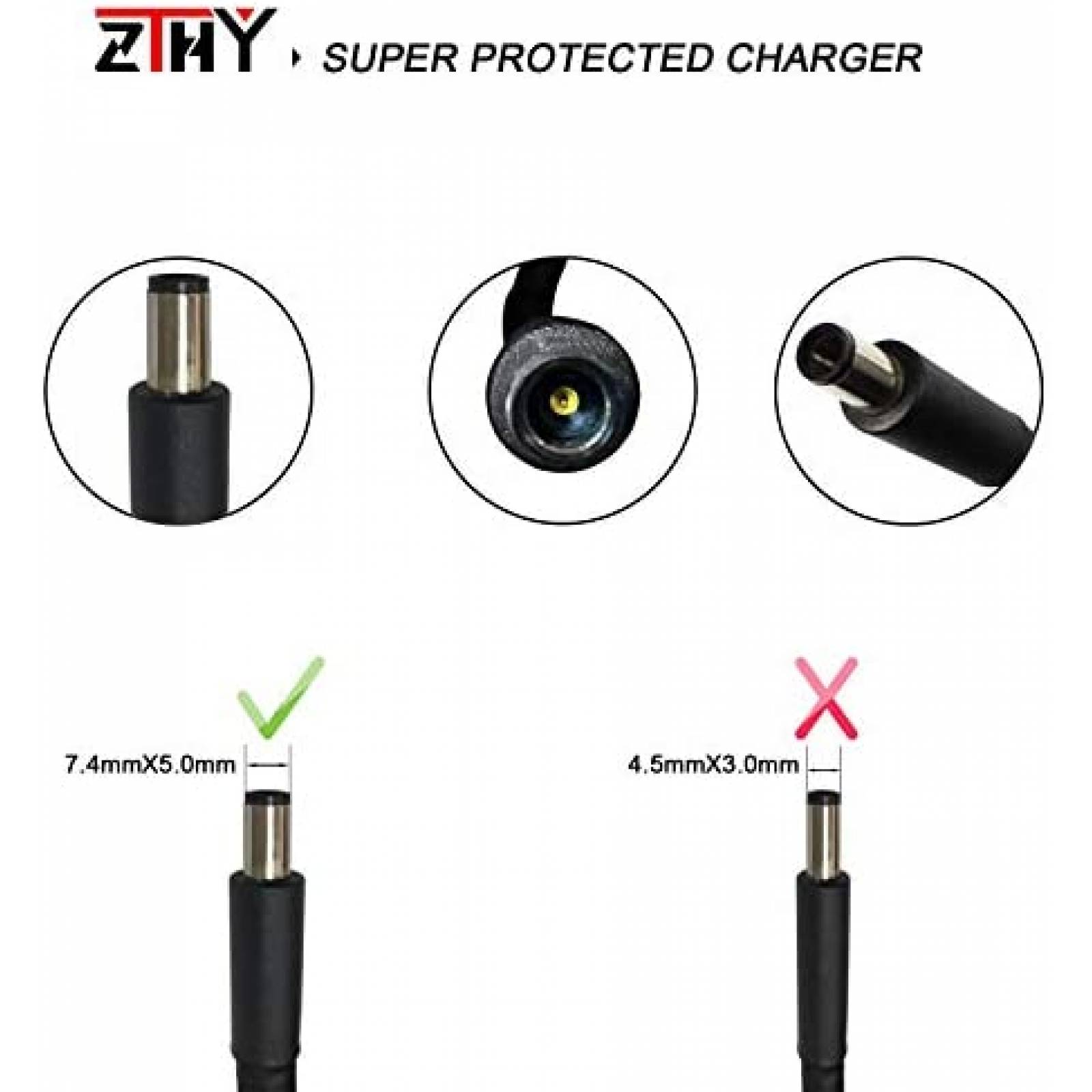 Cargador Laptop ZTHY Compatible 200W 240V 60Hzt -Negro